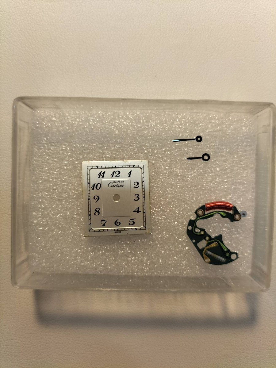 カルティエ マストタンク SM 5057001 クォーツ Cal.057 SV925 革 純正尾錠(GP) アラビア文字盤 オーバーホール済み