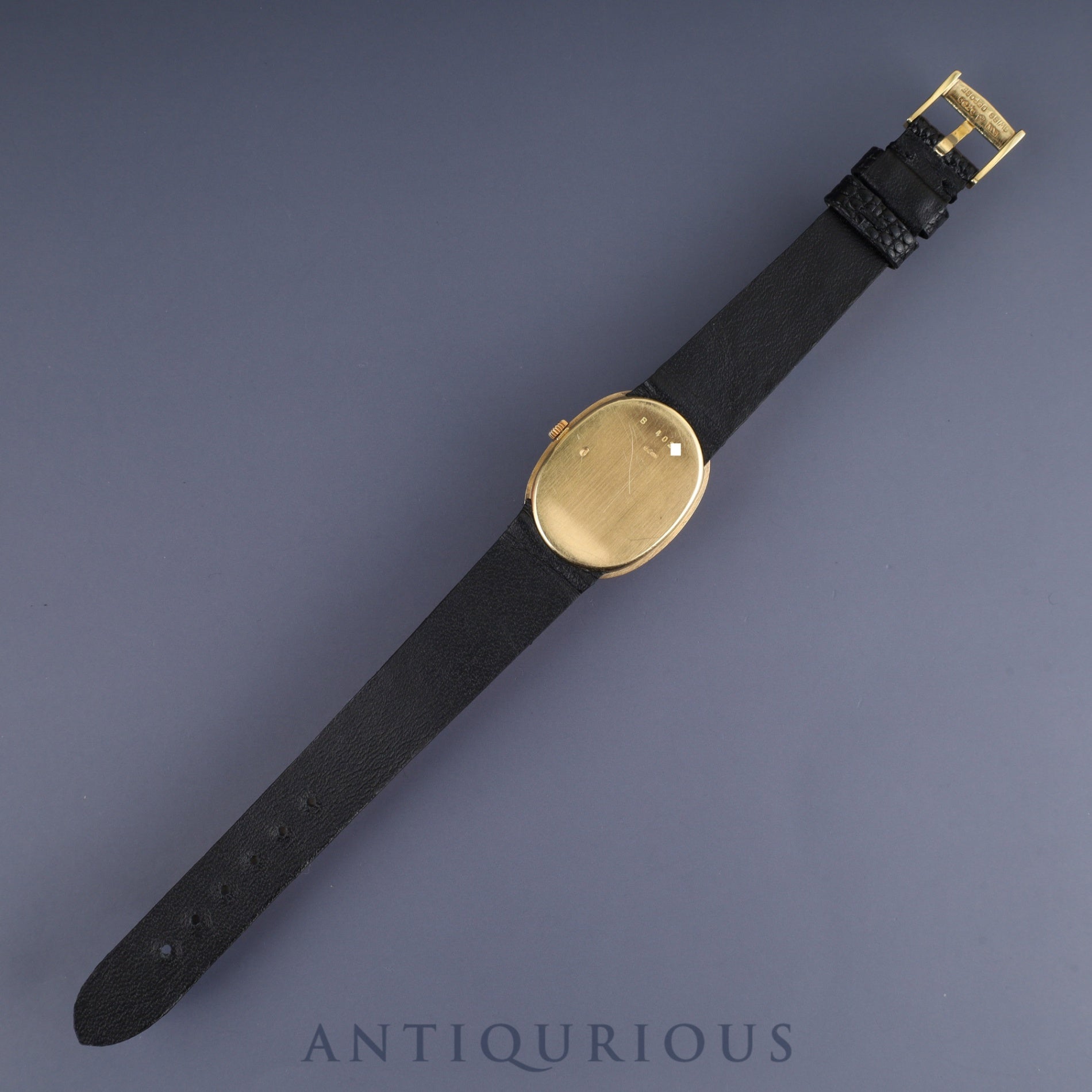 Audemars Piguet Oval Case Hand-wound Cal.2052 750 Leather Genuine Buckle (750) Black Dial Case Overhauled