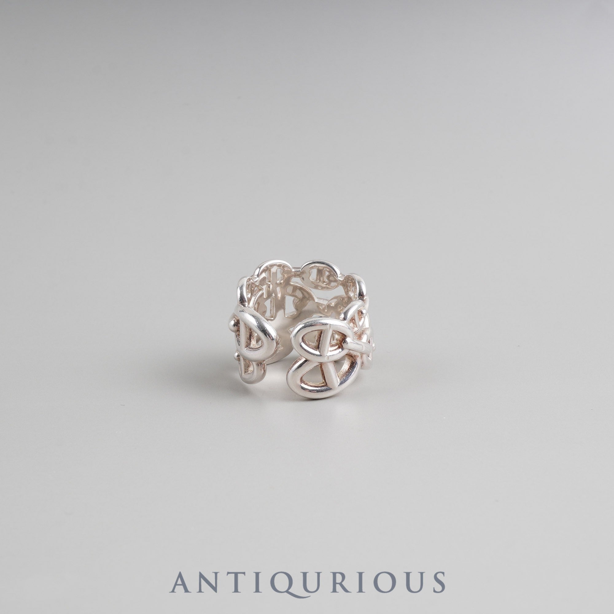 Hermes Ring Chaine d'Ancre Enchaine GM Sterling Silver #57 Box Card (2024) 23 Years Old