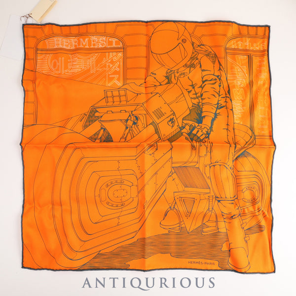 Hermes Scarf Carre 45 Mysterious Rider SILK100% Box Tag