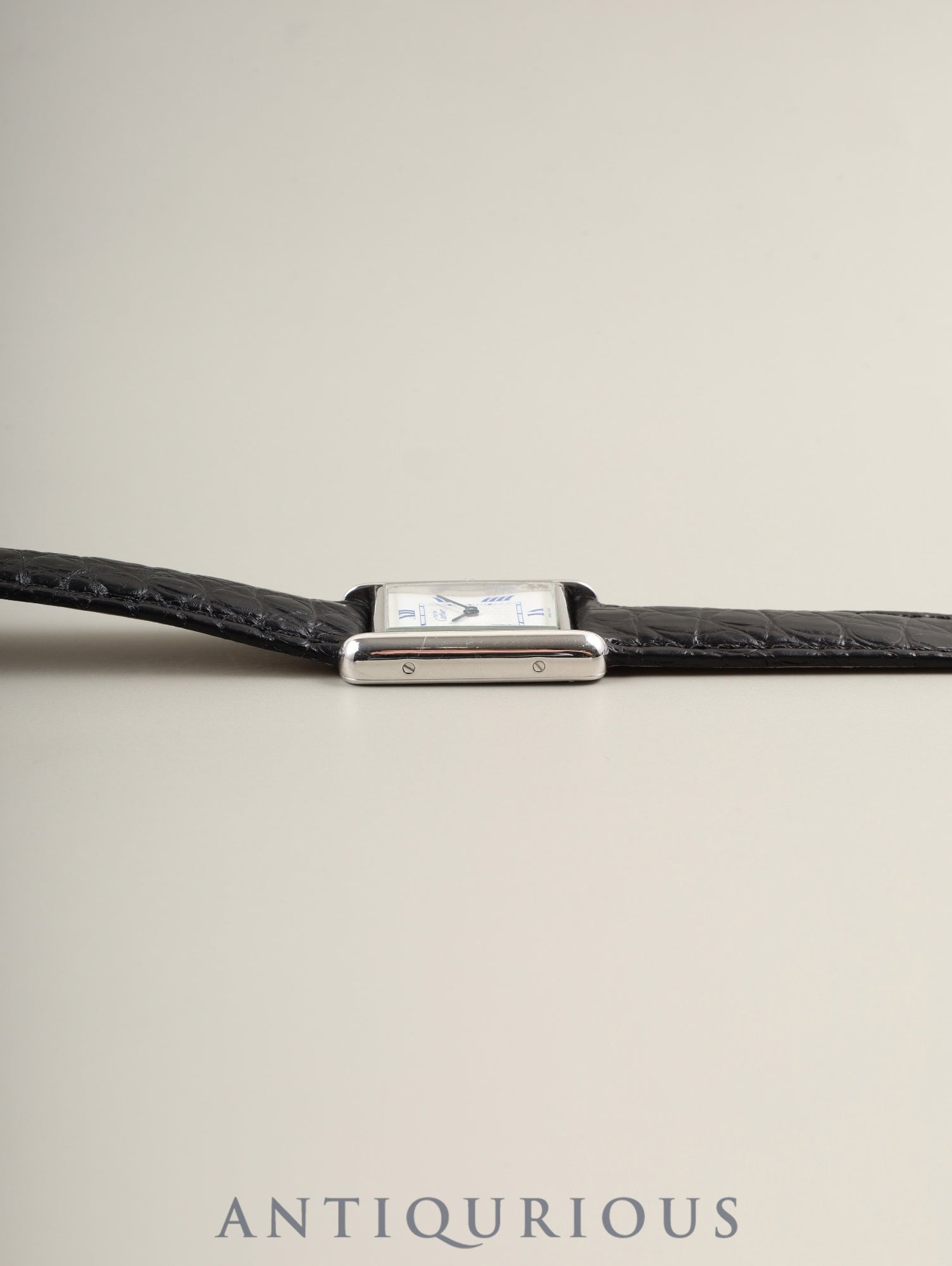 カルティエ マストタンク MM W1014054 / 2416 クォーツ Cal.057 SV925 革 純正Dバックル(SS) ホワイト飛びローマンCC文字盤(SWISS MADE表記) 1999年頃~2003年頃 オーバーホール済み