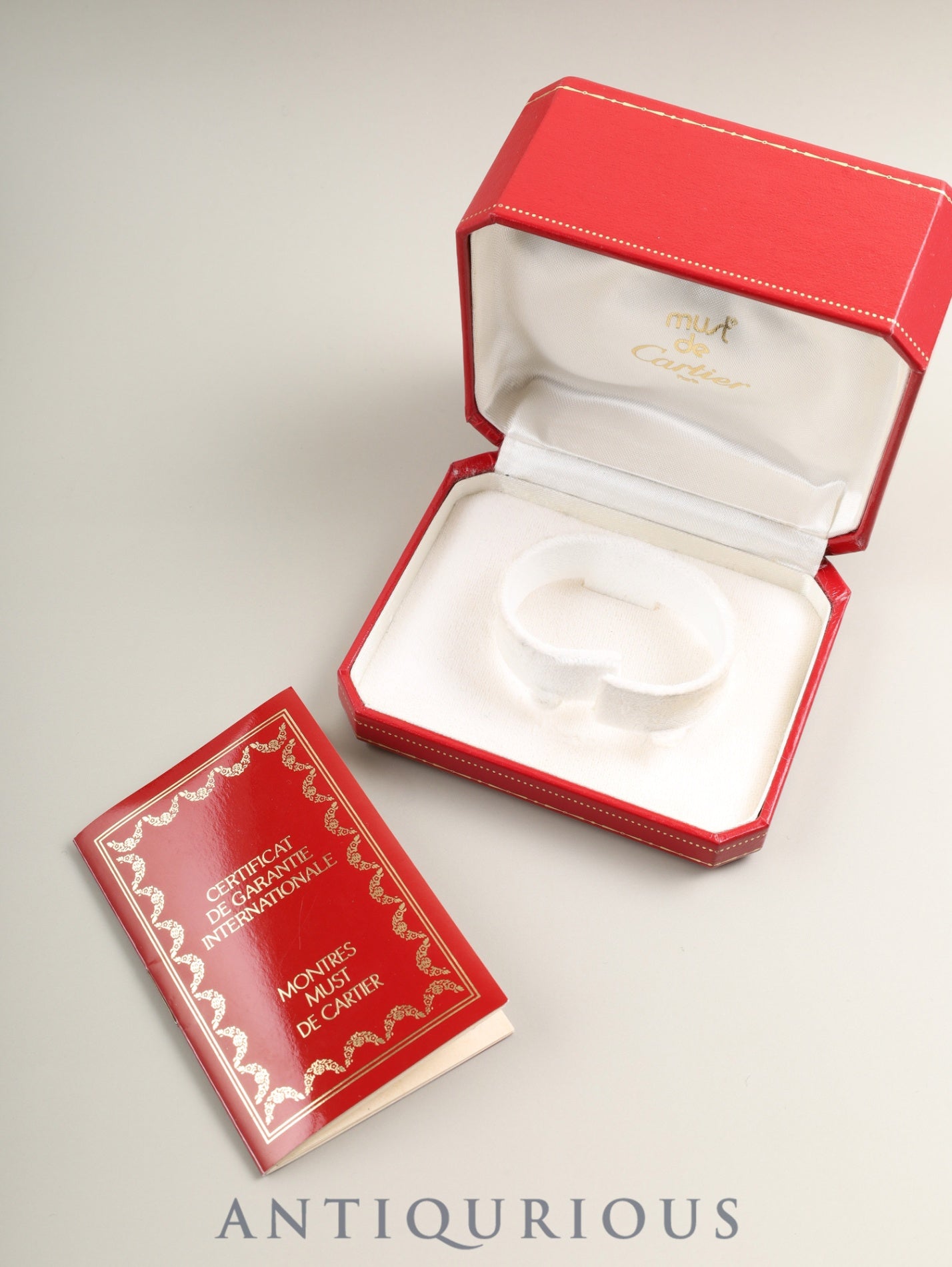 Cartier Must Vendôme VLC SM W1009854 / 1851 Quartz Caliber 90 SV925 Leather Strap with Genuine D-buckle (GP) Arabic Dial, Box, Warranty Card (1997) Overhauled