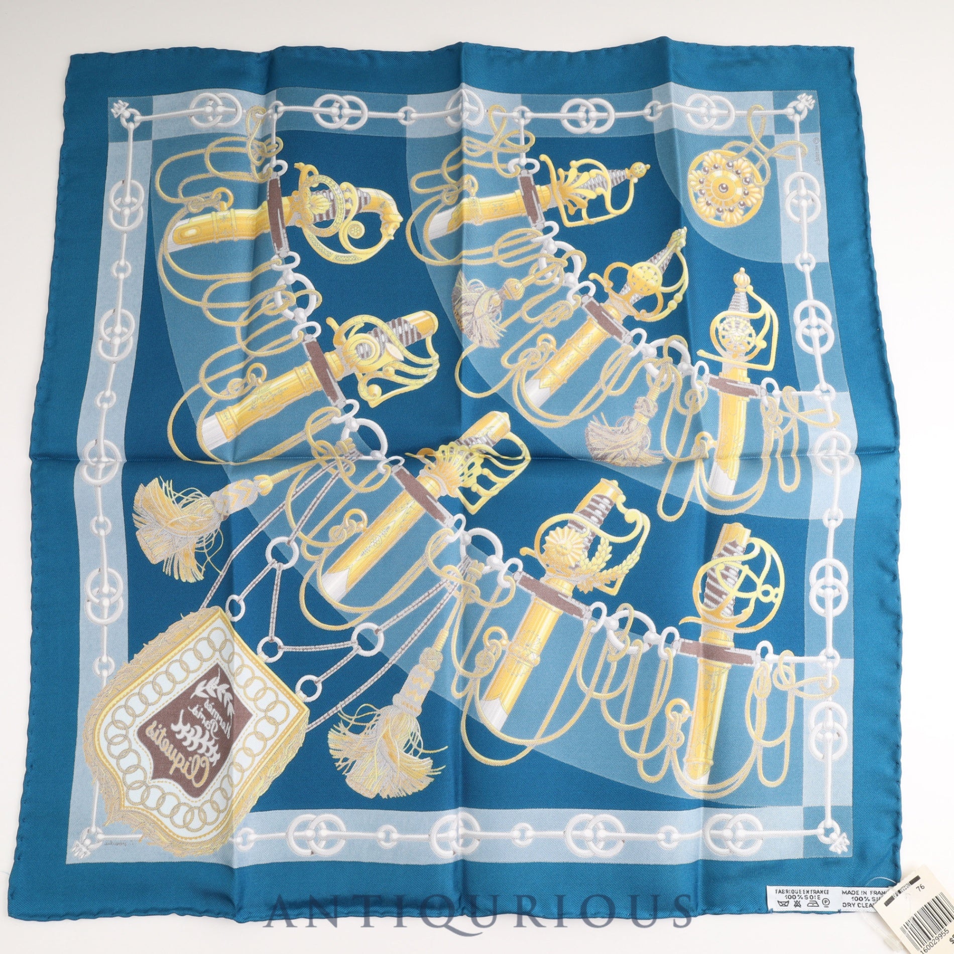 エルメス スカーフ カレ45 CLIQUETIS SILK100% 袋