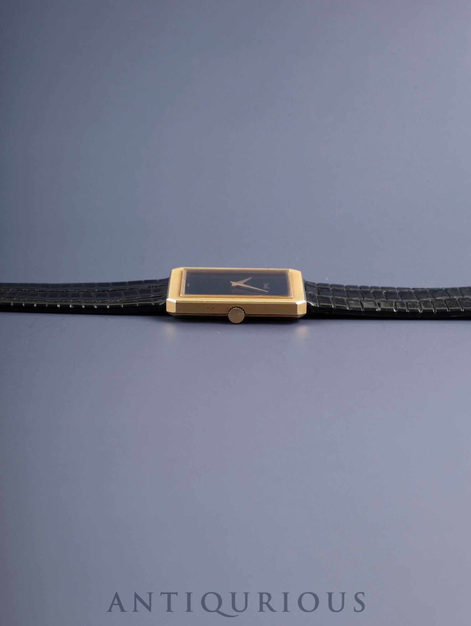 ピアジェ プロトコール 9154 手巻き Cal.9P 750YG 革 純正尾錠(750YG)ブラック文字盤 オーバーホール済み