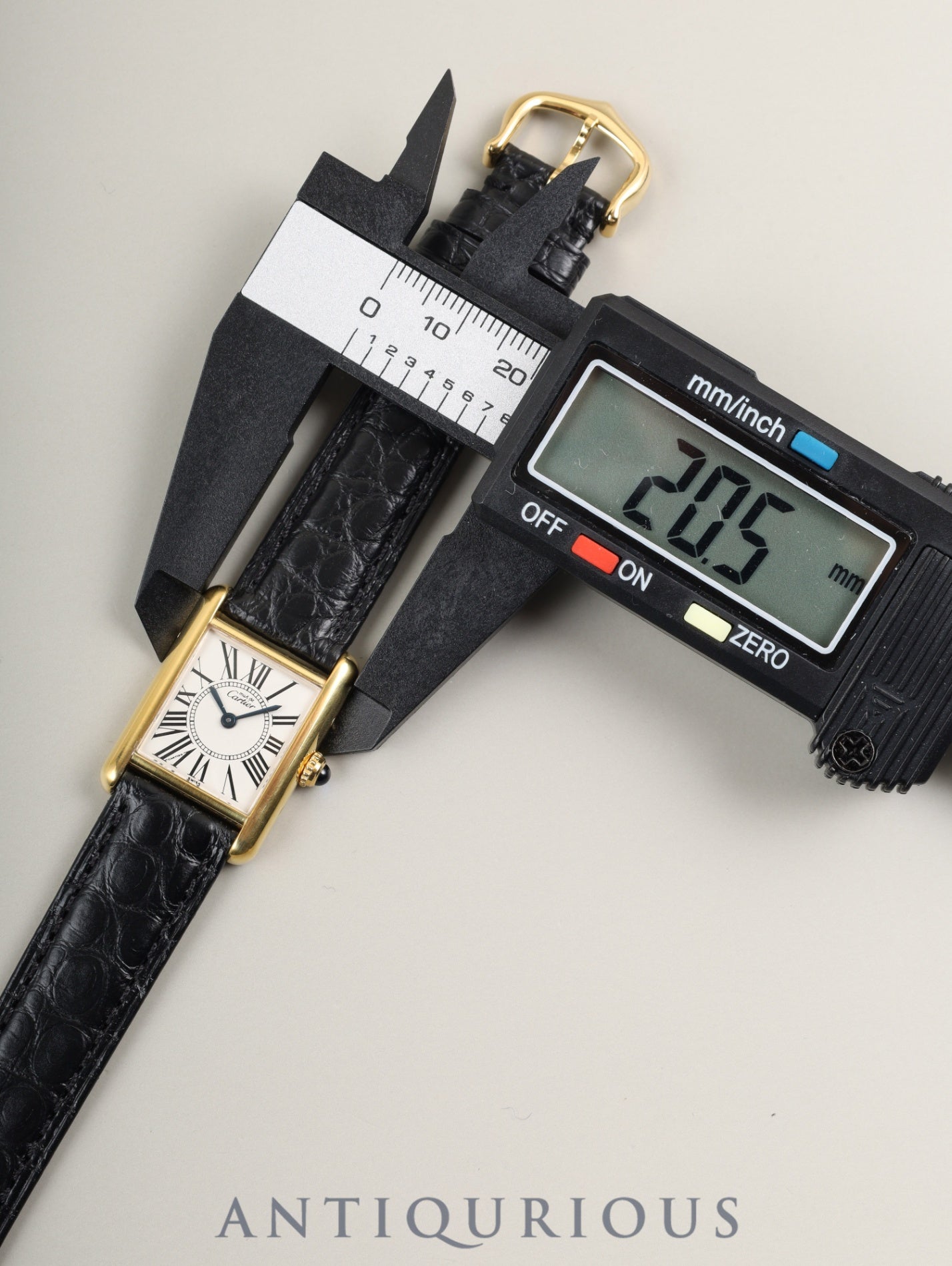 カルティエ マストタンク SM W1005554 / 5057001 クォーツ Cal.057 SV925 革 純正尾錠(GP)オパラン文字盤 オーバーホール済み 新品仕上げ済み