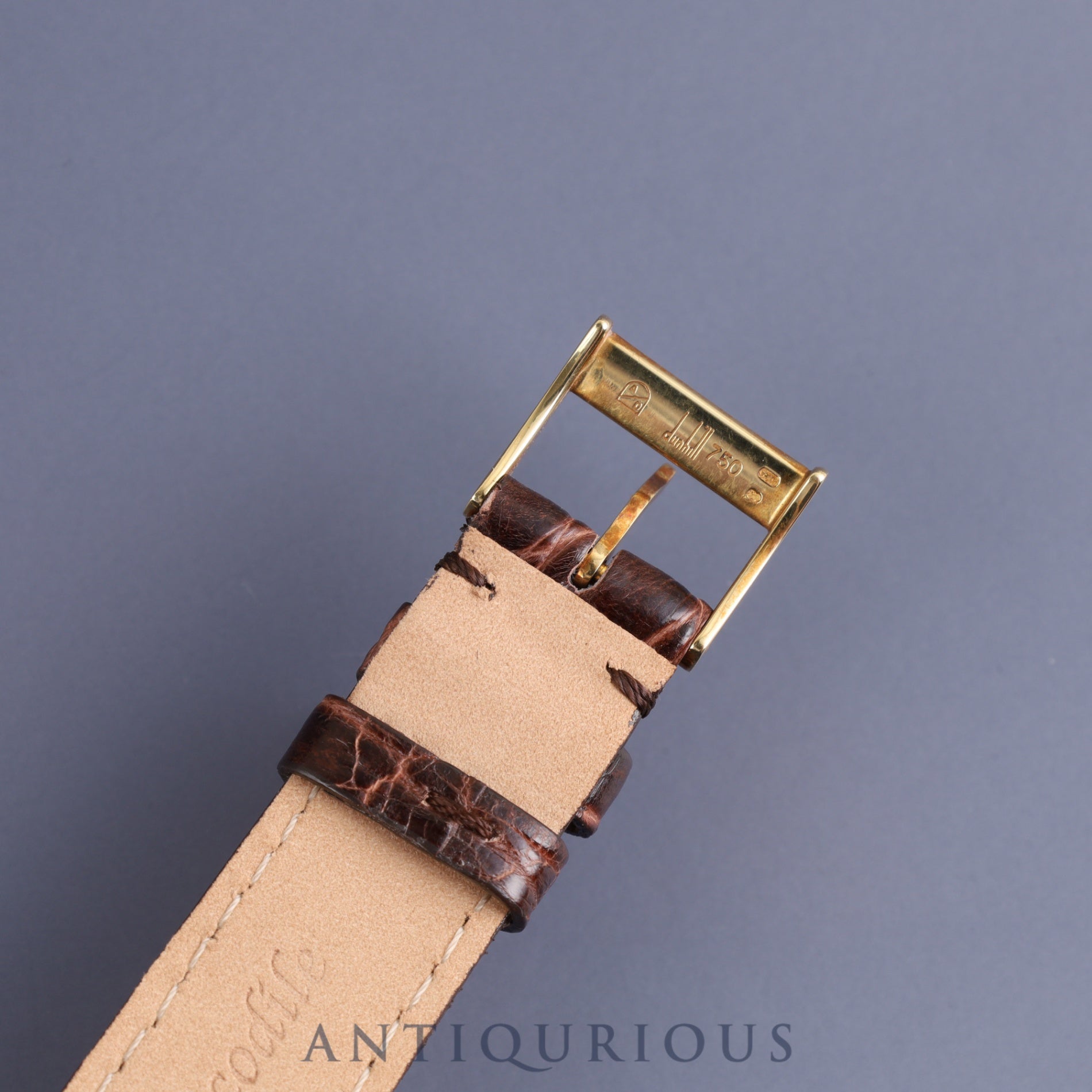 Dunhill Centenary Octagon 100th Anniversary Model Hand-wound Cal.- 750 Leather Genuine Buckle (750) Silver Dial Box Warranty (unsigned) Limited to 250 pieces Overhauled