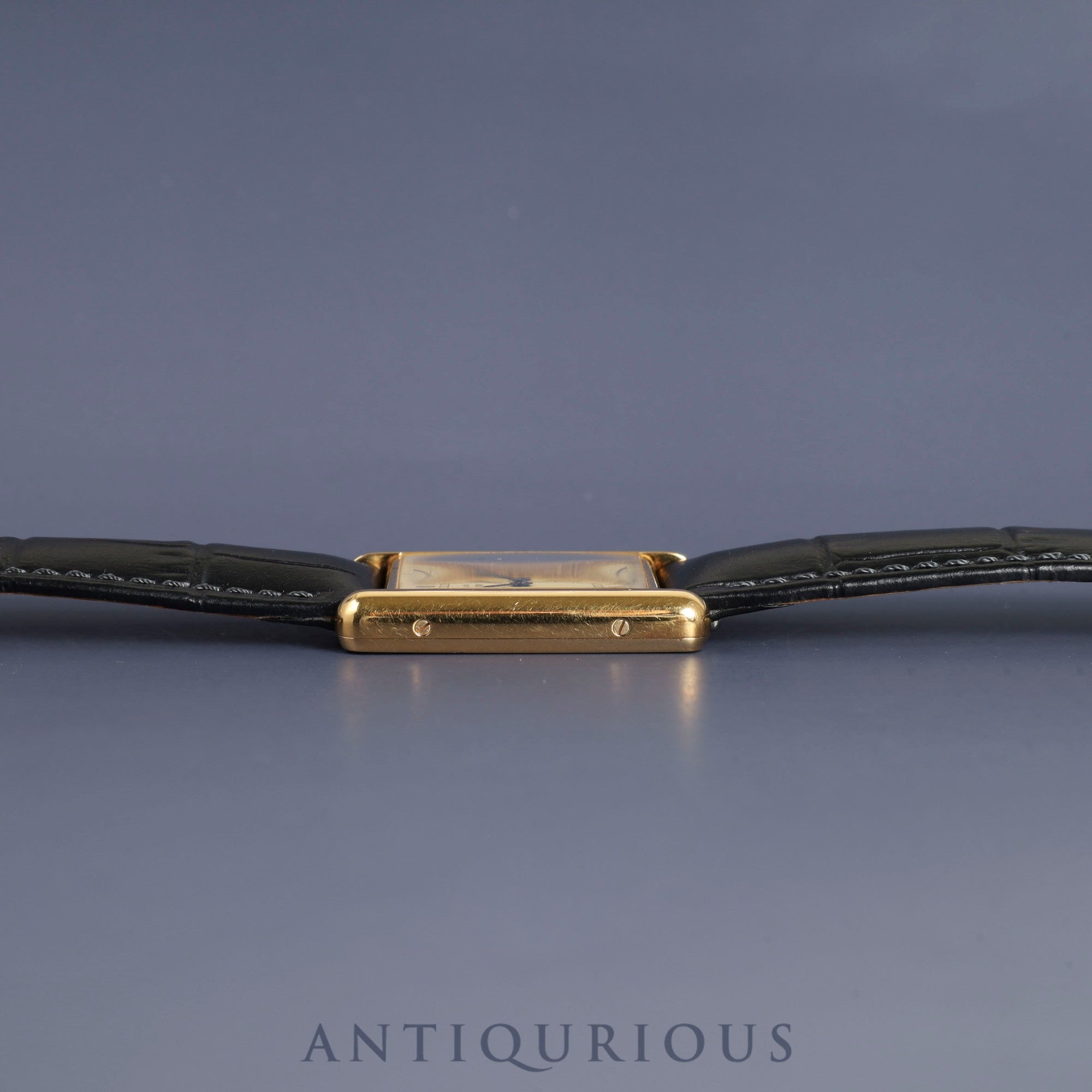 カルティエ マストタンク LM W1002753 / 590005 クォーツ Cal.90 SV925 革 純正尾錠(GP) アイボリーローマン文字盤 純正革ベルト オーバーホール済み