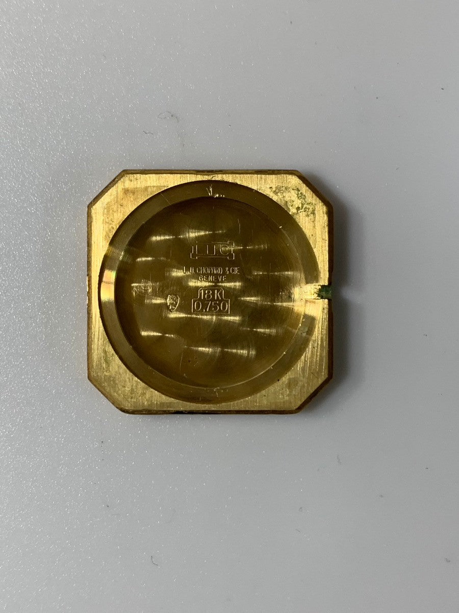 ショパール L.U.C U2130 手巻き Cal.895 AU750 革 社外尾錠(GP) オニキス文字盤 冊子 保証書(1979年)保証登録カード 純正革ベルト オーバーホール済み