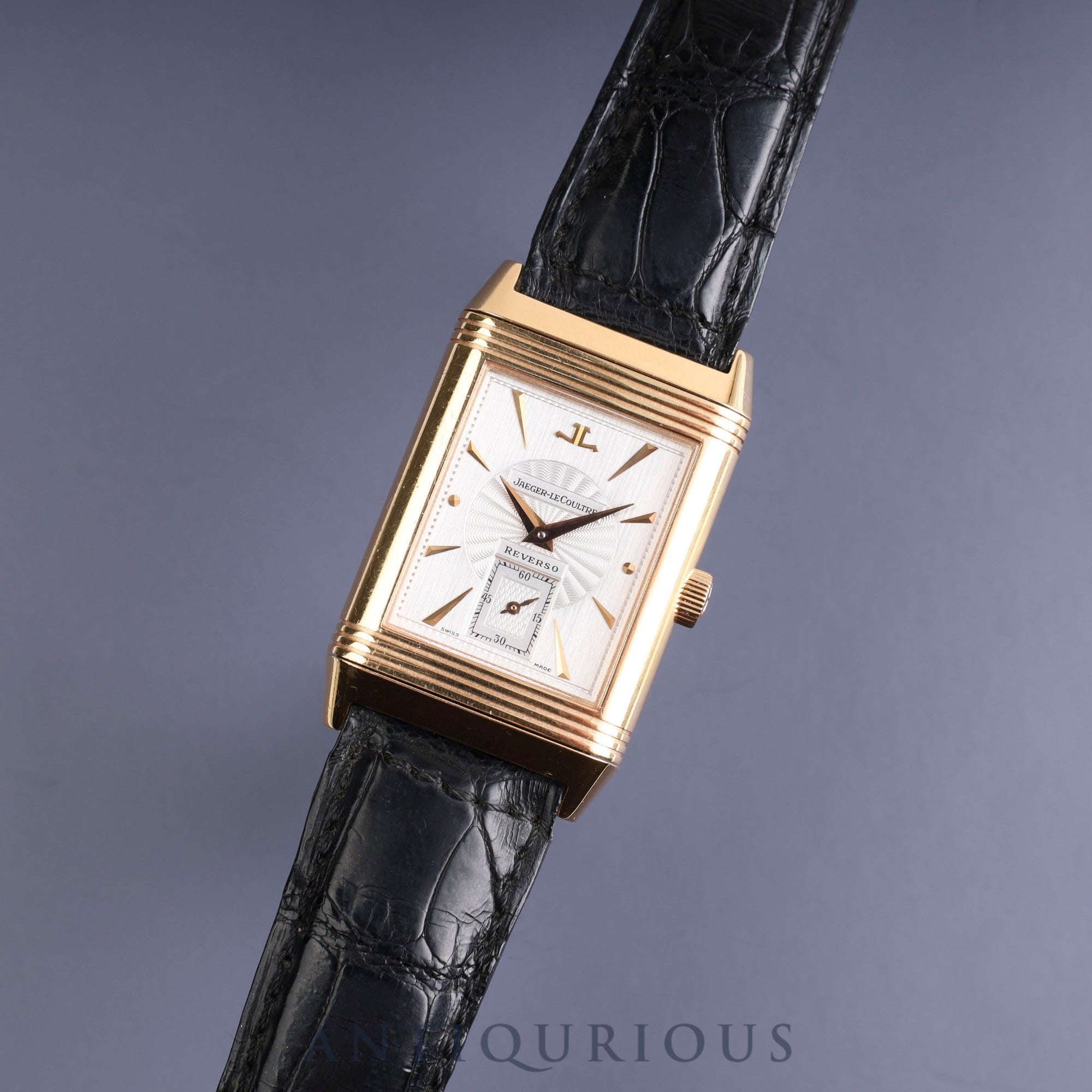 Jaeger-LeCoultre Big Reverso Art Deco 270.2.62 Manual winding Cal.822AD PG Genuine leather strap Genuine buckle (750) Silver / Skeleton dial Box