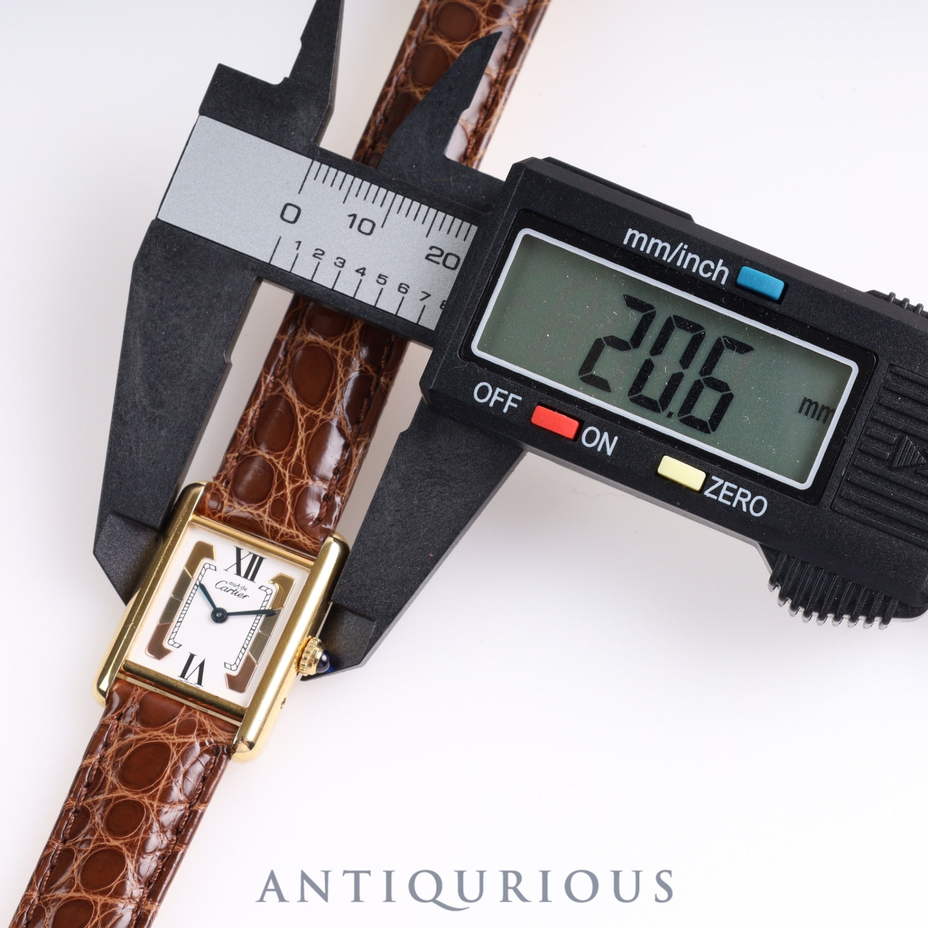 カルティエ マストタンク SM QZ 5057001 SV 革 トリニティ文字盤 純正Dバックル