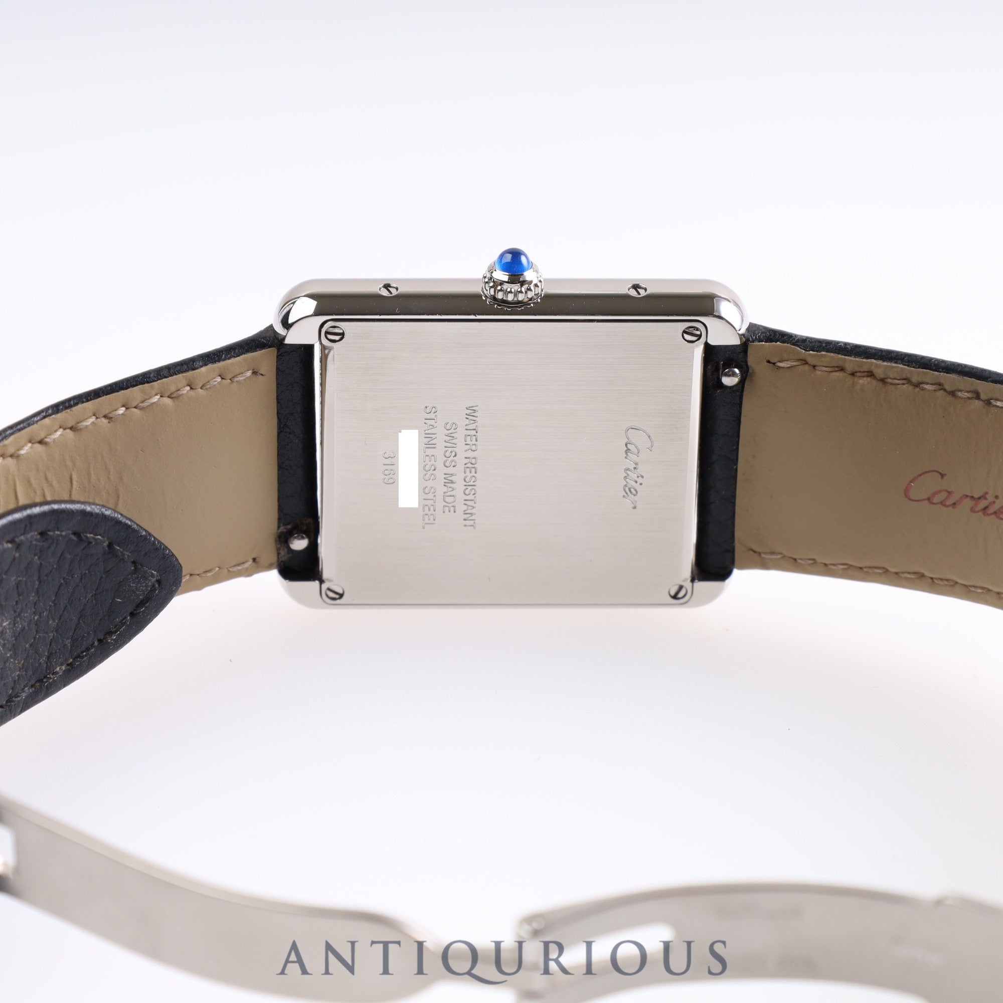 Cartier Tank Solo LM Quartz WSTA0028 / 3169 SS Leather Silver Dial Box Warranty (2019)