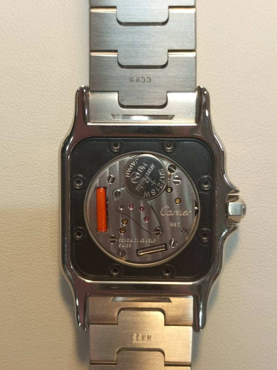 カルティエ サントス ガルベ LM W20011C4/1566 クォーツ Cal.687 SS/YG SS/YG アイボリー文字盤 箱 冊子 保証書(2006年)オーバーホール済み