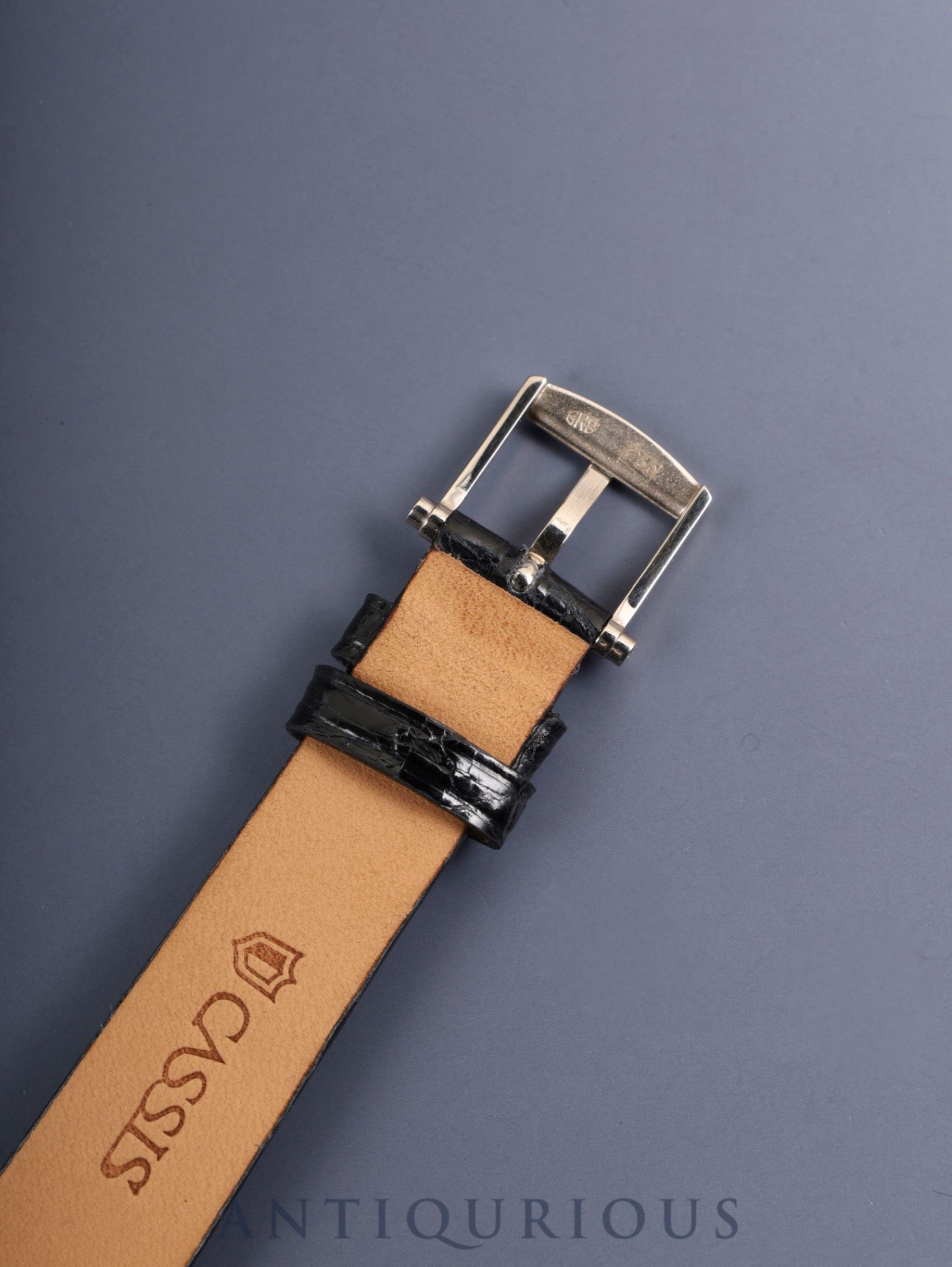 Breguet Crackle Moonphase 3280BB, manual winding, Cal. 818/4, 750WG, leather strap, original pin buckle (750WG), silver Roman numeral dial, box, recently overhauled.