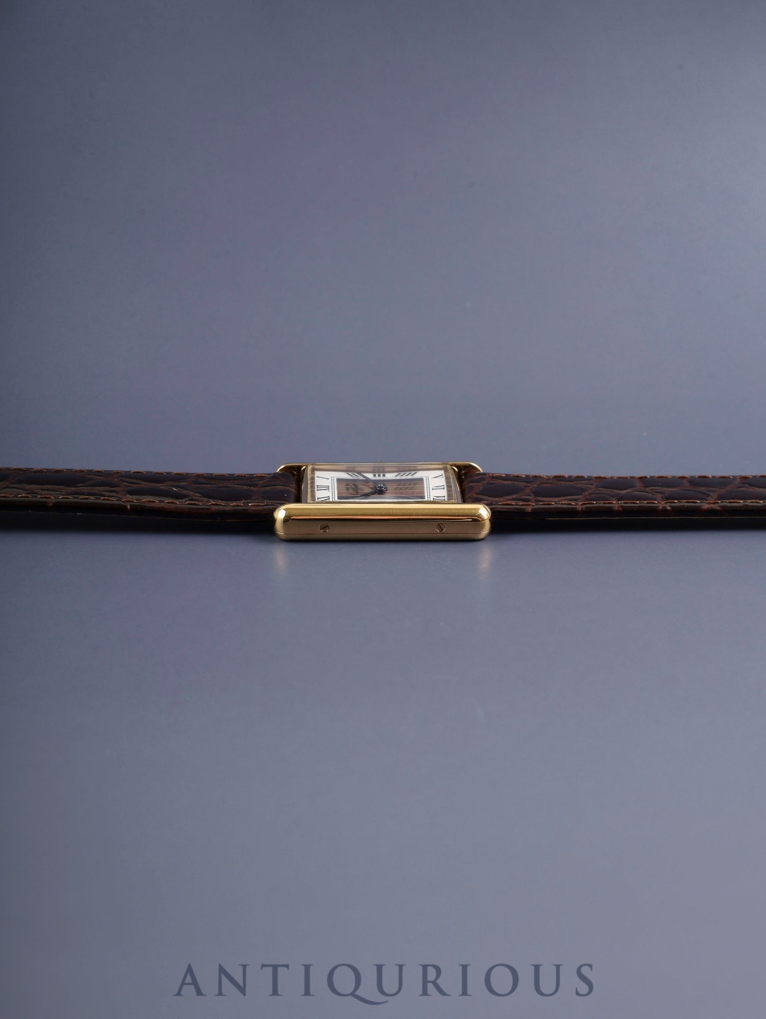 カルティエ マストタンク LM 681006 クォーツ Cal.- SV925 革 純正尾錠(GP)フロントトリニティ文字盤(SWISS表記)カルティエブティックにてコンプリートサービス済み