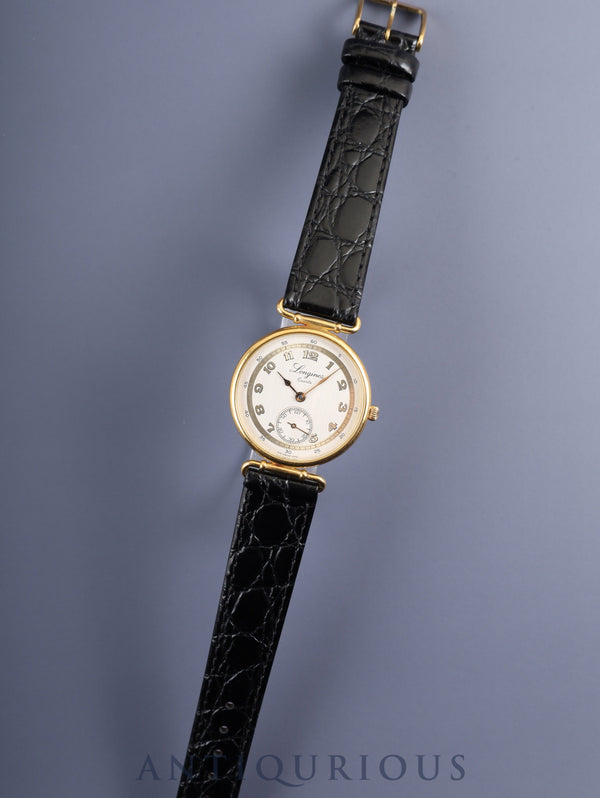 ロンジン 150周年記念モデル 976.5162 クォーツ Cal.L976.2 SS/GP 革 純正尾錠(GP)ホワイト×ゴールド文字盤 オーバーホール済み