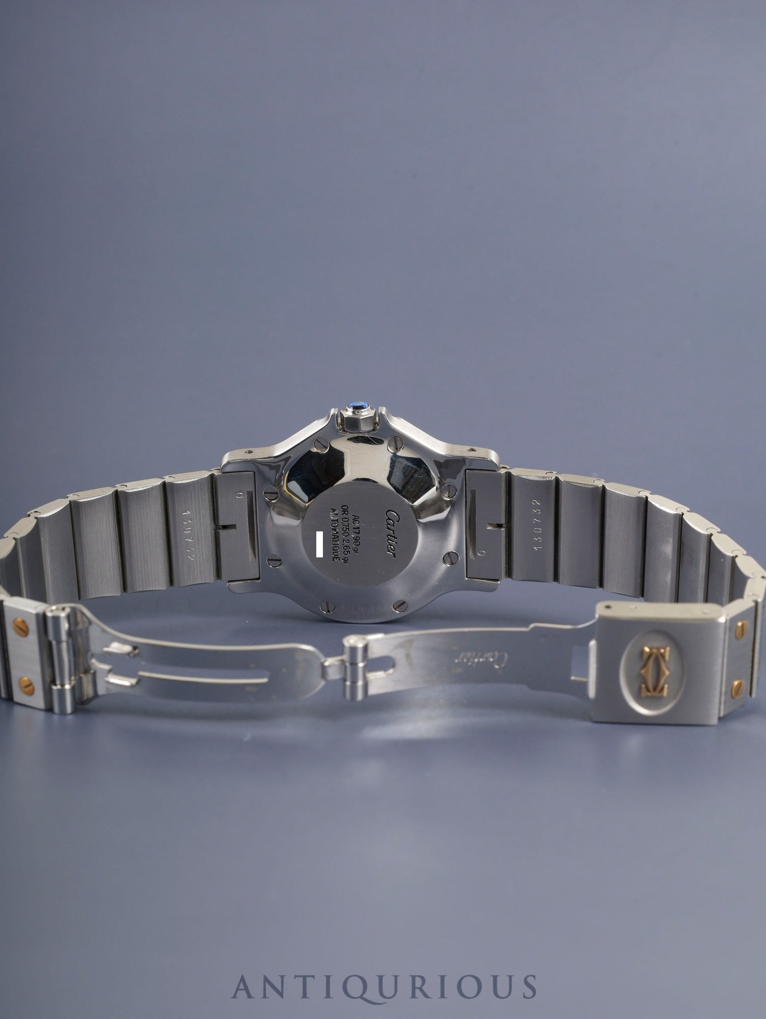 カルティエ サントス オクタゴン LM 2966 自動巻き Cal.077 SS/YG SS/YG ホワイトローマン文字盤 冊子 オーバーホール済み