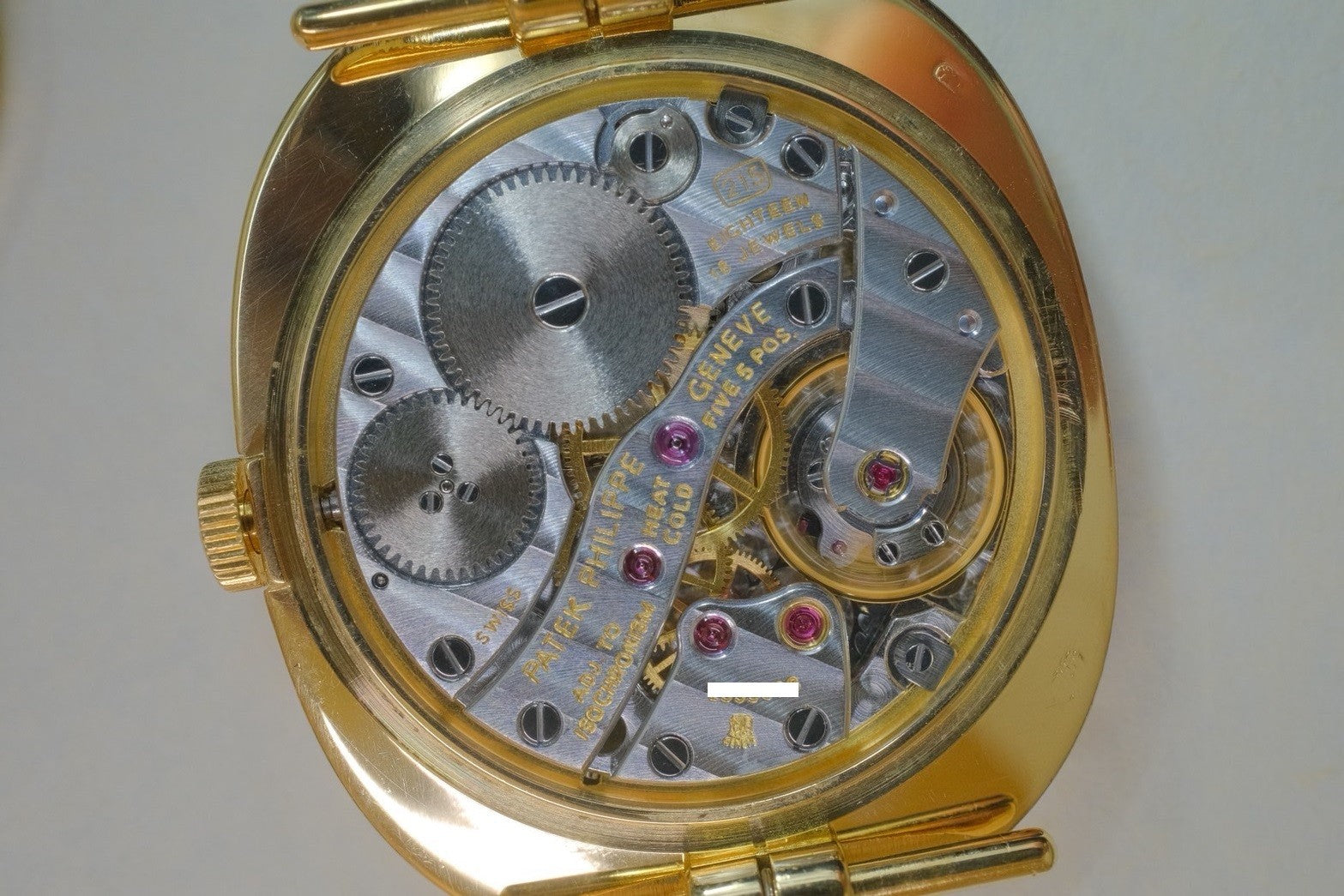 パテック・フィリップ ゴールデンエリプス 3848 手巻き Cal.215 750 革 純正尾錠(750)ブルー文字盤 オーバーホール済み