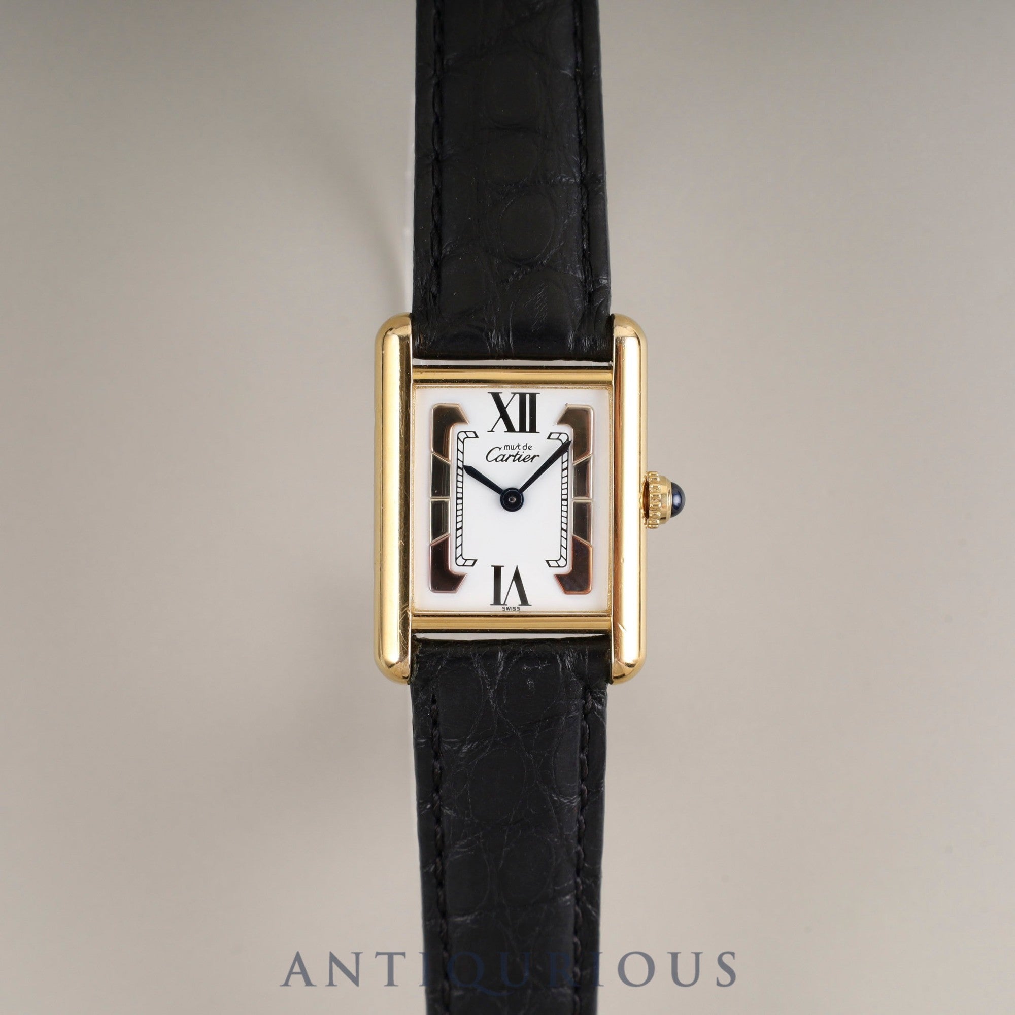 カルティエ マストタンク SM 1613 クォーツ Cal.957.06 SV925 革 純正Dバックル(GP) サイドトリニティ文字盤 1996年頃〜1998年頃 オーバーホール済み