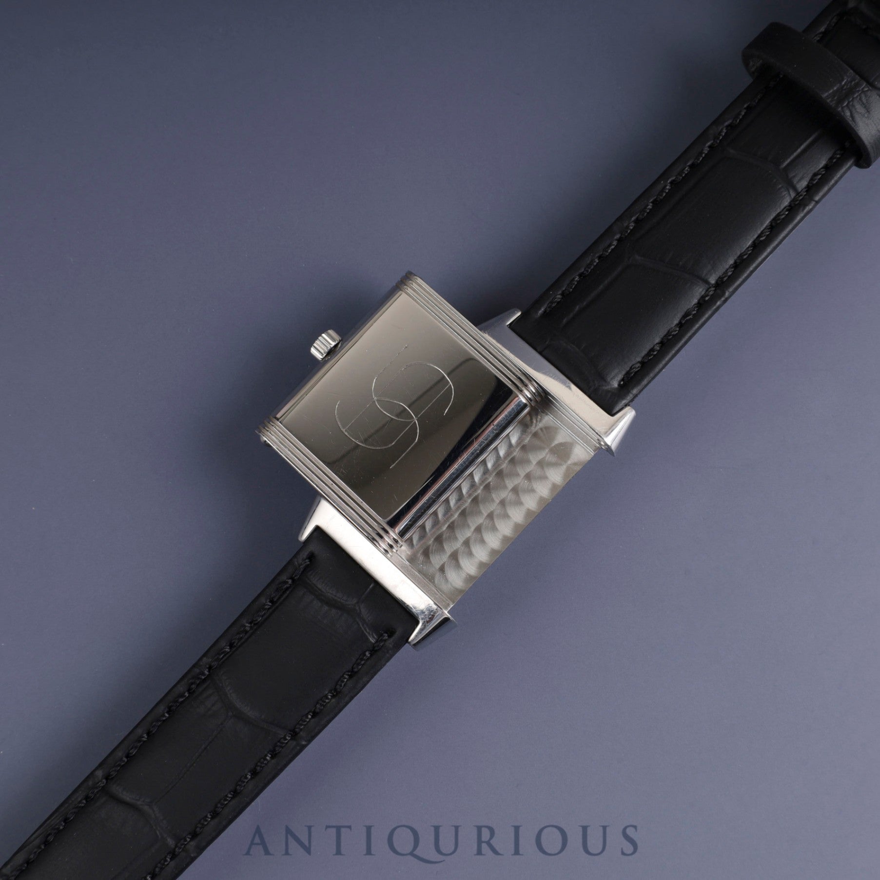 ジャガー・ルクルト レベルソ クラシック Q2508412 / 252.8.86 SS 手巻き Cal.846/1 SS 革 純正バックル(SS) シルバーアラビア文字盤(裏彫りあり)冊子 保証書(2011年) オーバーホール済み