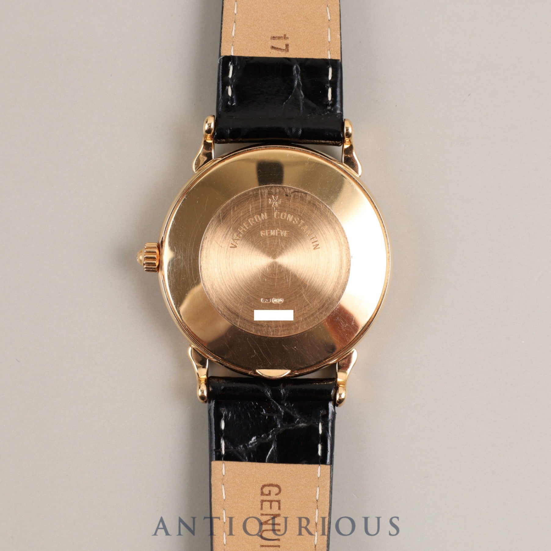 Vacheron Constantin Tour de Ile 48100/000R-3 Automatic Caliber 1190 750PG Leather Strap with Genuine Buckle (750PG) Ivory Dial Overhauled