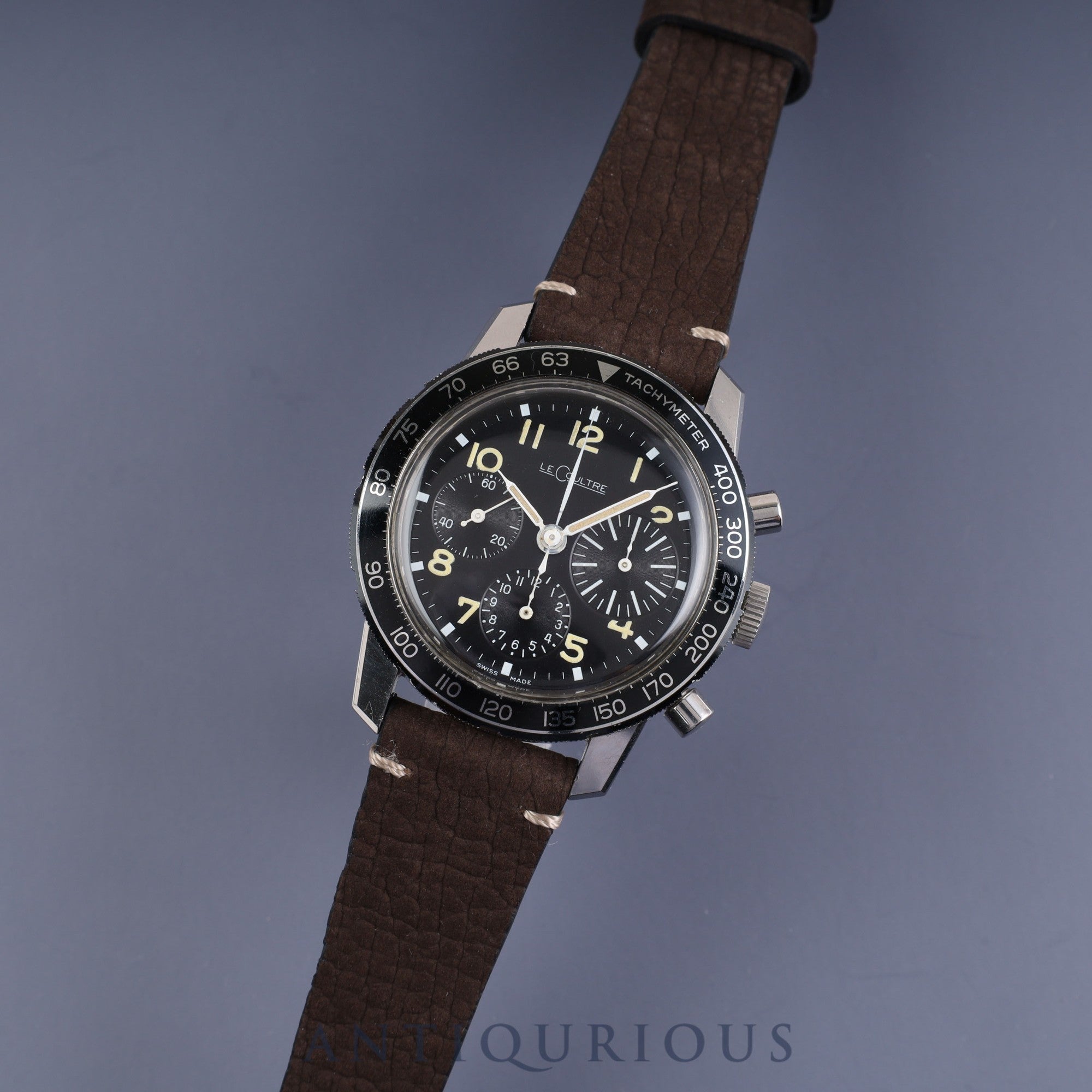 JAEGER・LECOULTRE ジャガー・ルクルト SHARKDEEPSEA シャークディープシー E2643 手巻き Cal.730 SS 革  ブラック文字盤