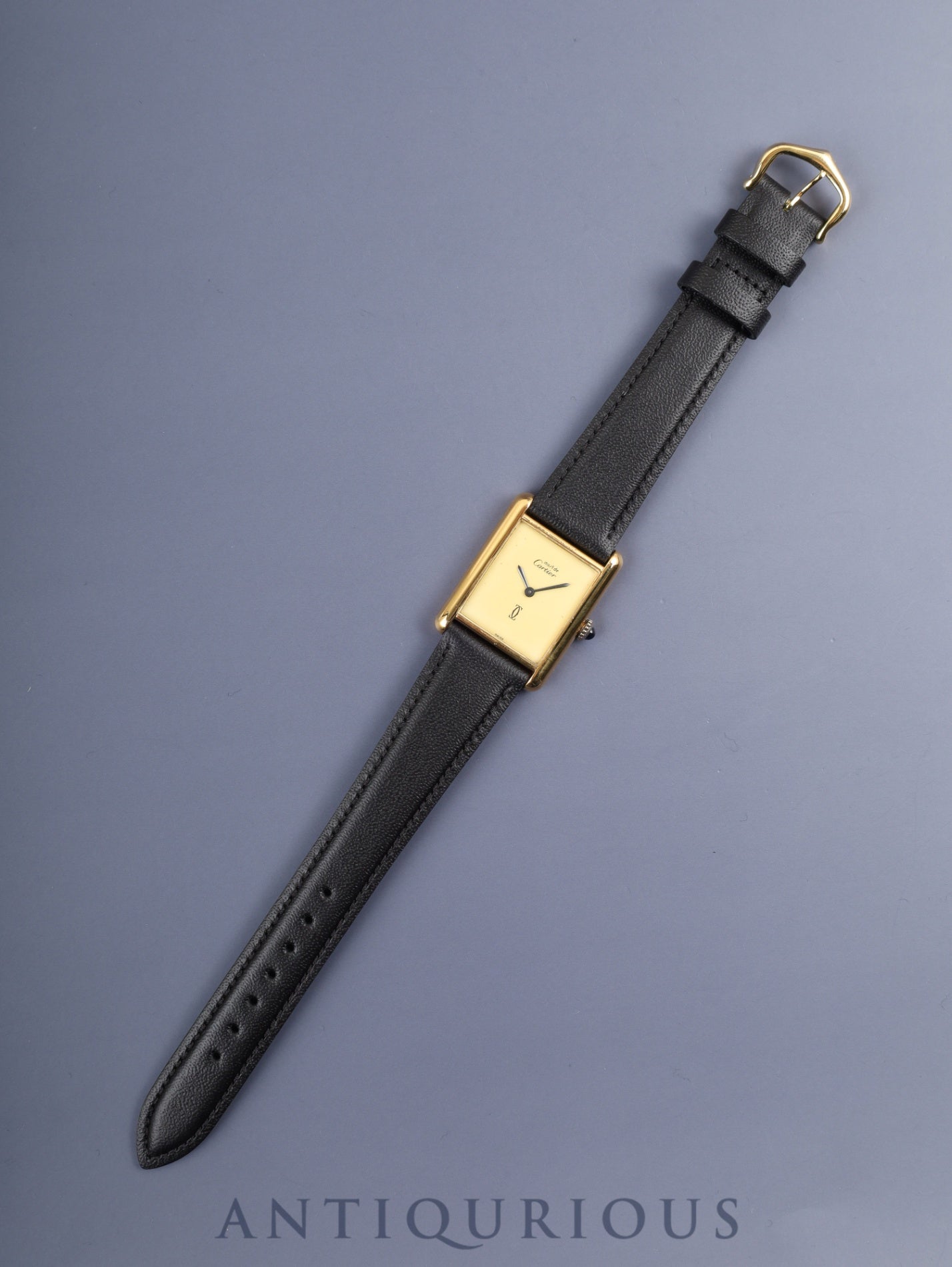 カルティエ マストタンク LM 手巻き Cal.78-1 SV925 革 純正尾錠(GP) アイボリー文字盤 1976年頃~1981年頃 オーバーホール済み