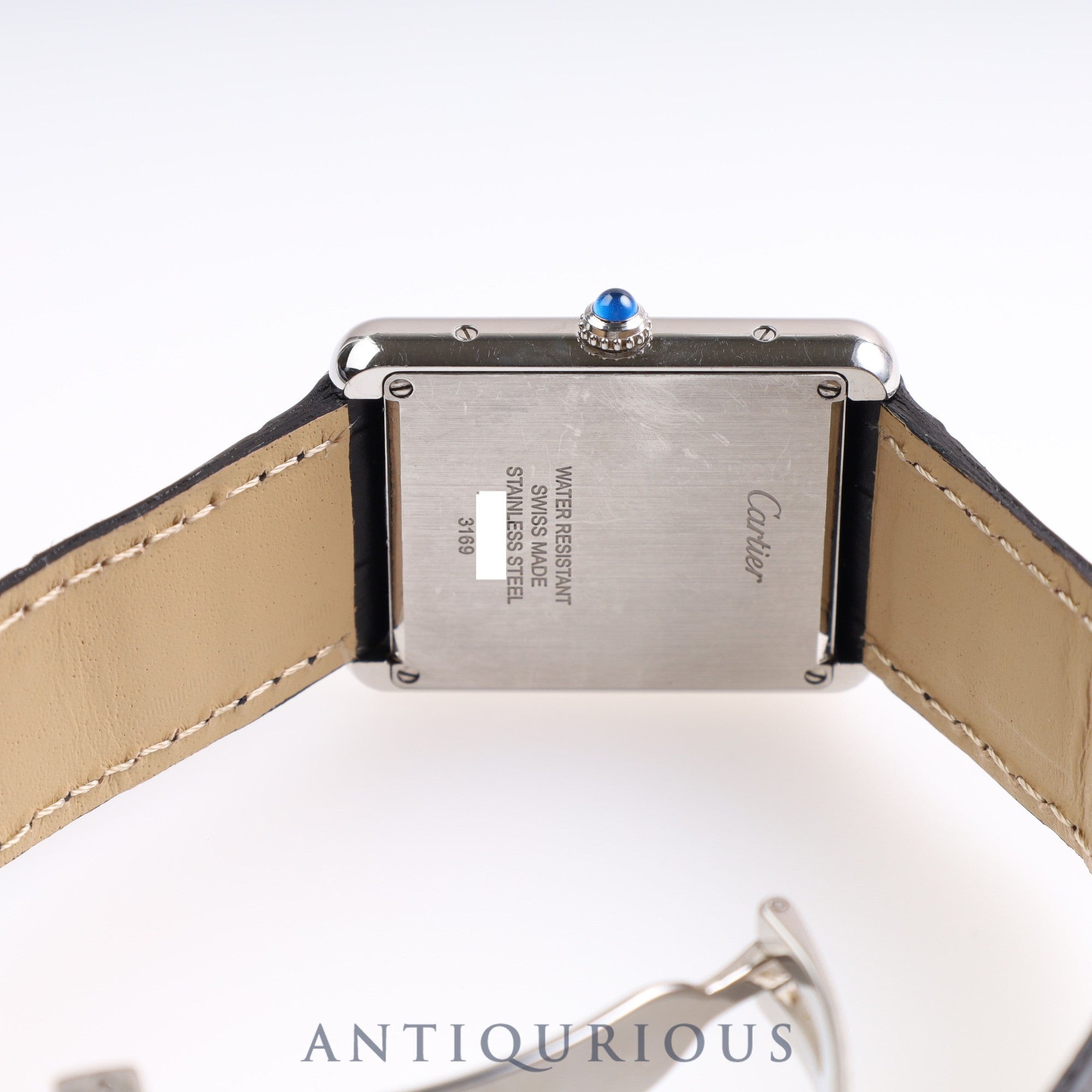 カルティエ タンクソロ LM クォーツ W5200014/3169 SS 革 純正Dバックル シルバー文字盤