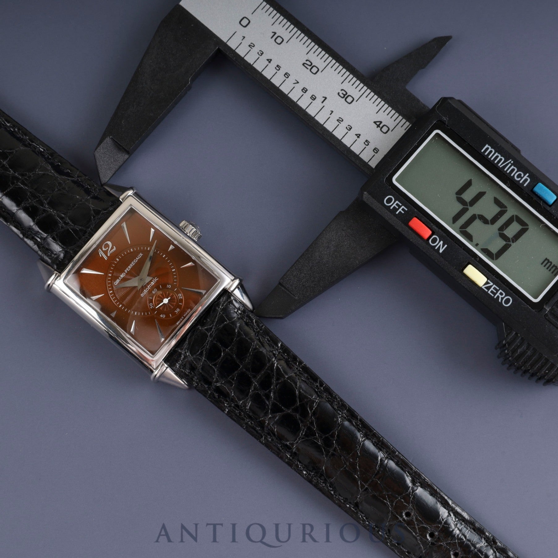 ジラールぺルゴ ヴィンテージ 1945 25930.0.11.316 自動巻き Cal.3200 SS 革 純正尾錠(SS) ブラウン文字盤 保証書(2004年) 冊子 オーバーホール済み