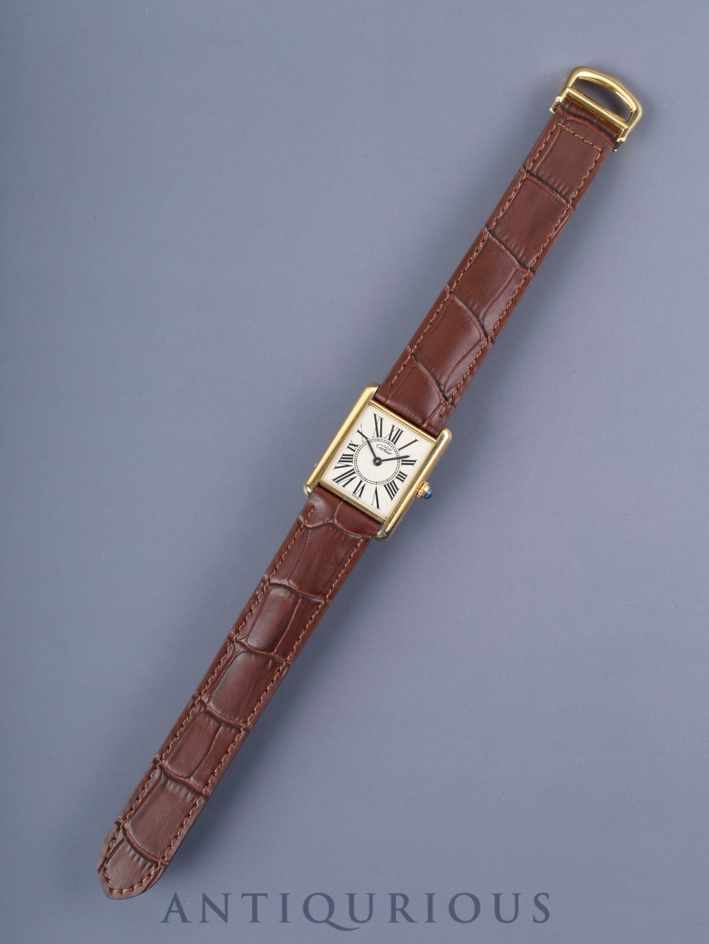 カルティエ マストタンク LM W1005554 / 590005 クォーツ Cal.90 SV925 革 純正Dバックル(GP)オパラン文字盤 オーバーホール済み