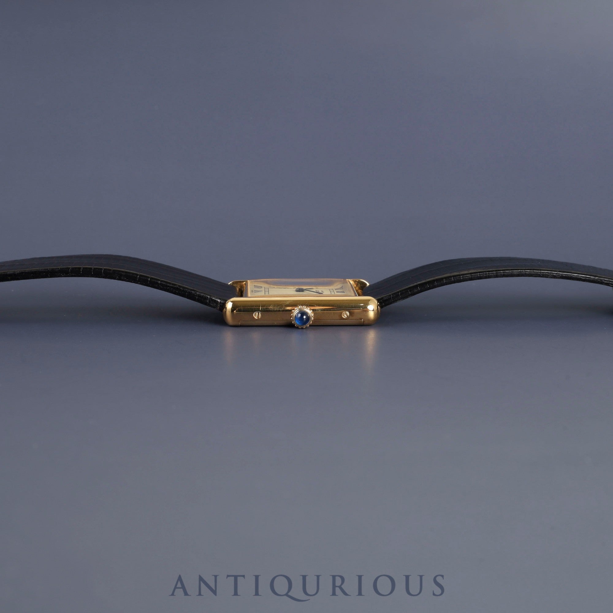 Cartier Must Tank LM Manual winding Cal.78-1 SV925 Leather Genuine buckle (GP) Ivory Roman dial Overhauled