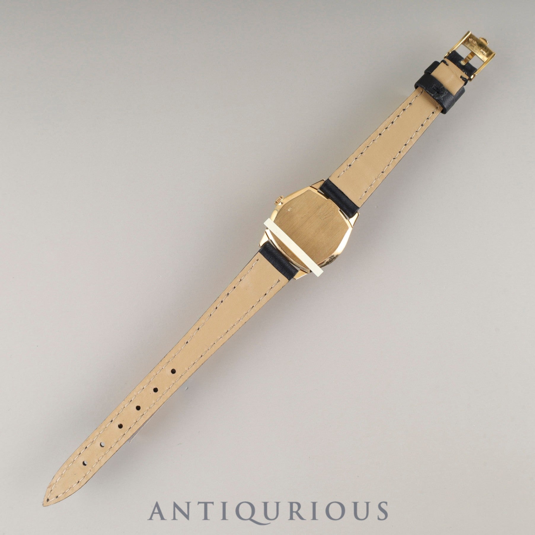 Rolex Cellini 3800 manual winding Cal. 1600 750 leather strap genuine buckle (GP) gold dial 35 series (1972) genuine leather strap overhauled