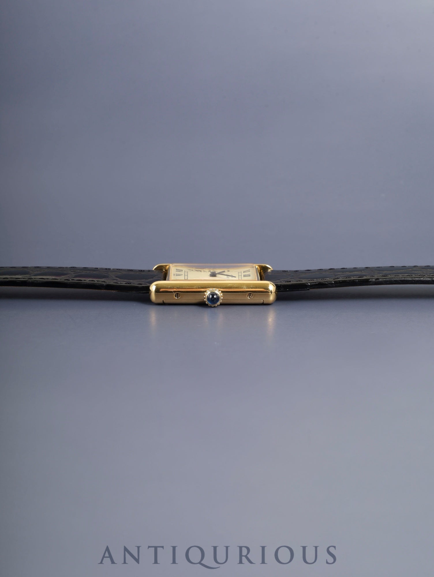 カルティエ マストタンク LM 6 手巻き Cal.78-1 SV925 革 純正ピンバックル(GP)アイボリーローマン文字盤(SWISS表記)オーバーホール済み 新品仕上げ済み
