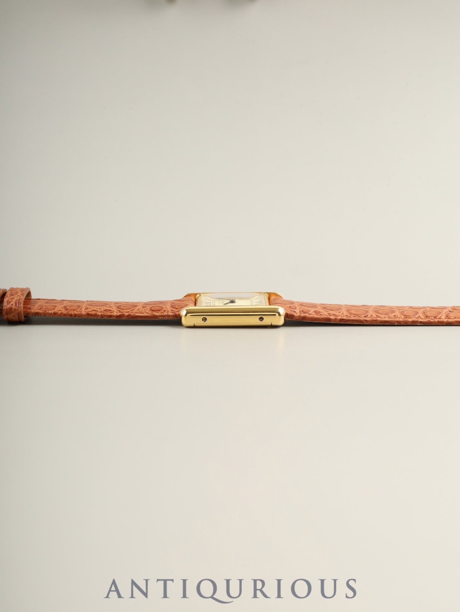 カルティエ マストタンク SM 3 手巻き Cal.78-1 SV925 革 純正ピンバックル(GP)アイボリーローマン文字盤(SWISS表記)オーバーホール済み 新品仕上げ済み