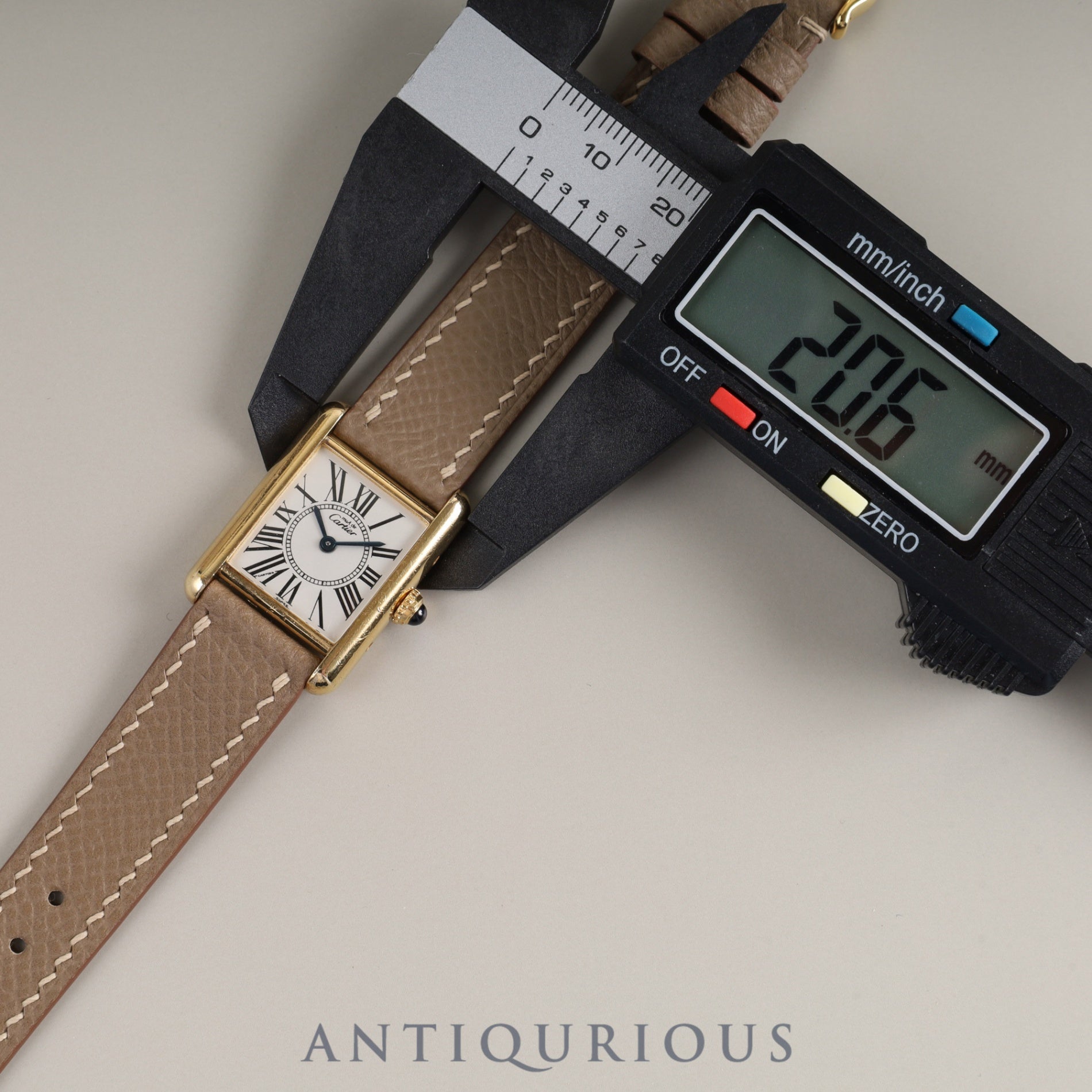 カルティエ マストタンク SM 5057001 Cal.057 SV925 革 純正尾錠(GP) オパラン文字盤 オーバーホール済み