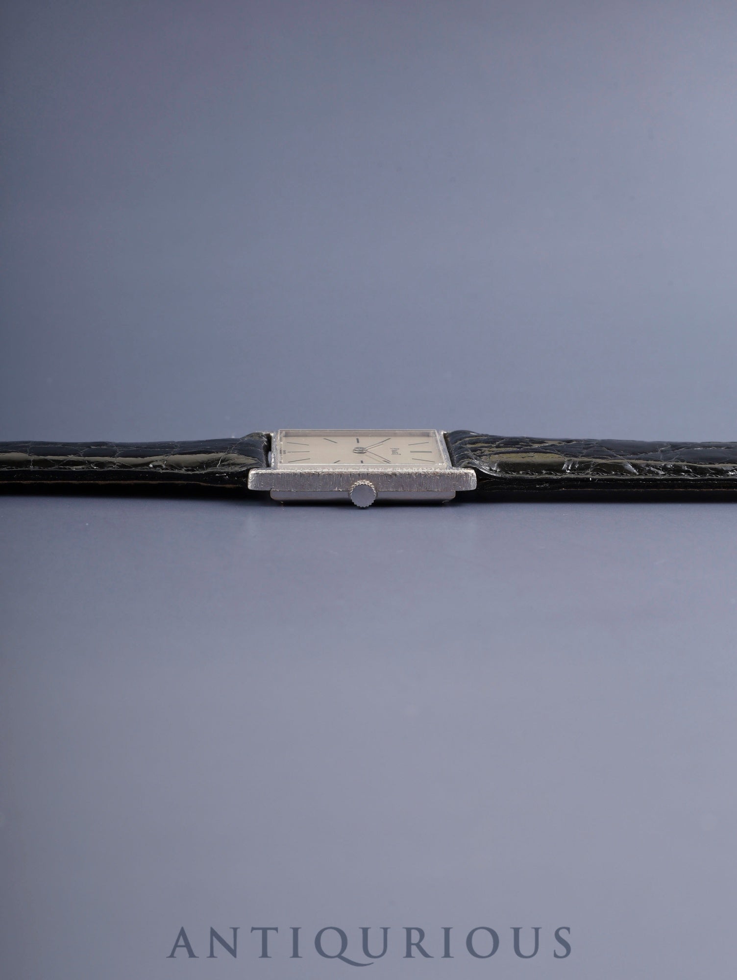 Piaget Rectangular 9294 Manual Winding Cal.9P 750WG Leather Original Pin Buckle (Pm850) Silver Dial Overhauled