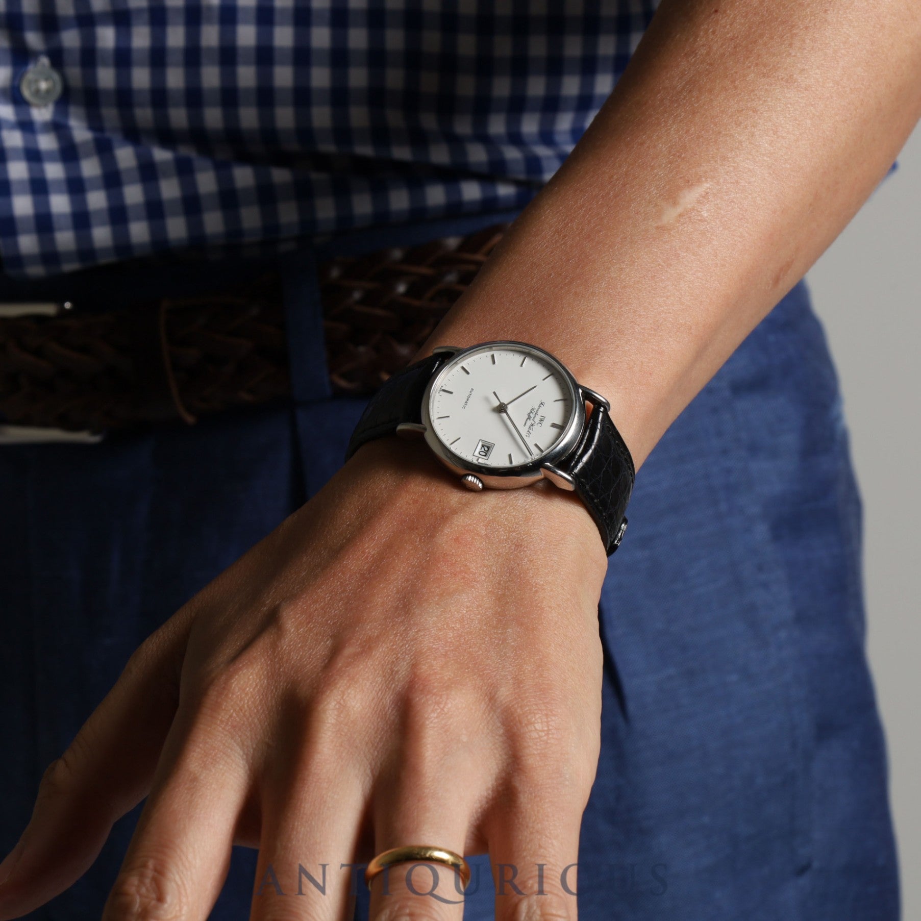 IWC ポートフィノ IW351320 自動巻き Cal.30120 SS 純正ベルト 純正尾錠(SS)ホワイト文字盤 34mm 保証書(2004年)オーバーホール済み アイダブリュシー