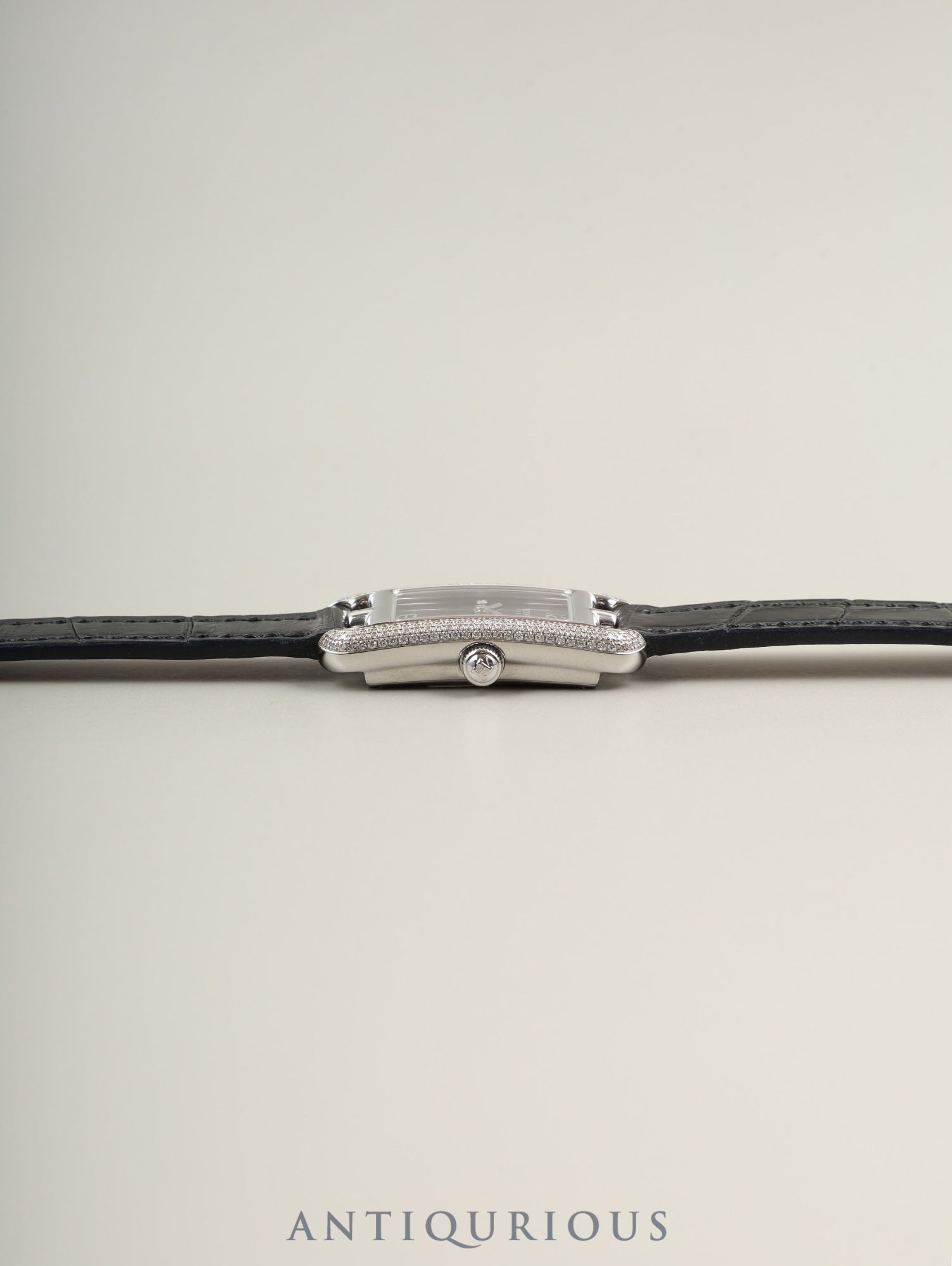 エルメス ナンタケット NA2.130 クォーツ SS 純正革ベルト(A刻印:2017年) 純正尾錠(SS) ブラック文字盤 ダイヤベゼル オーバーホール済み