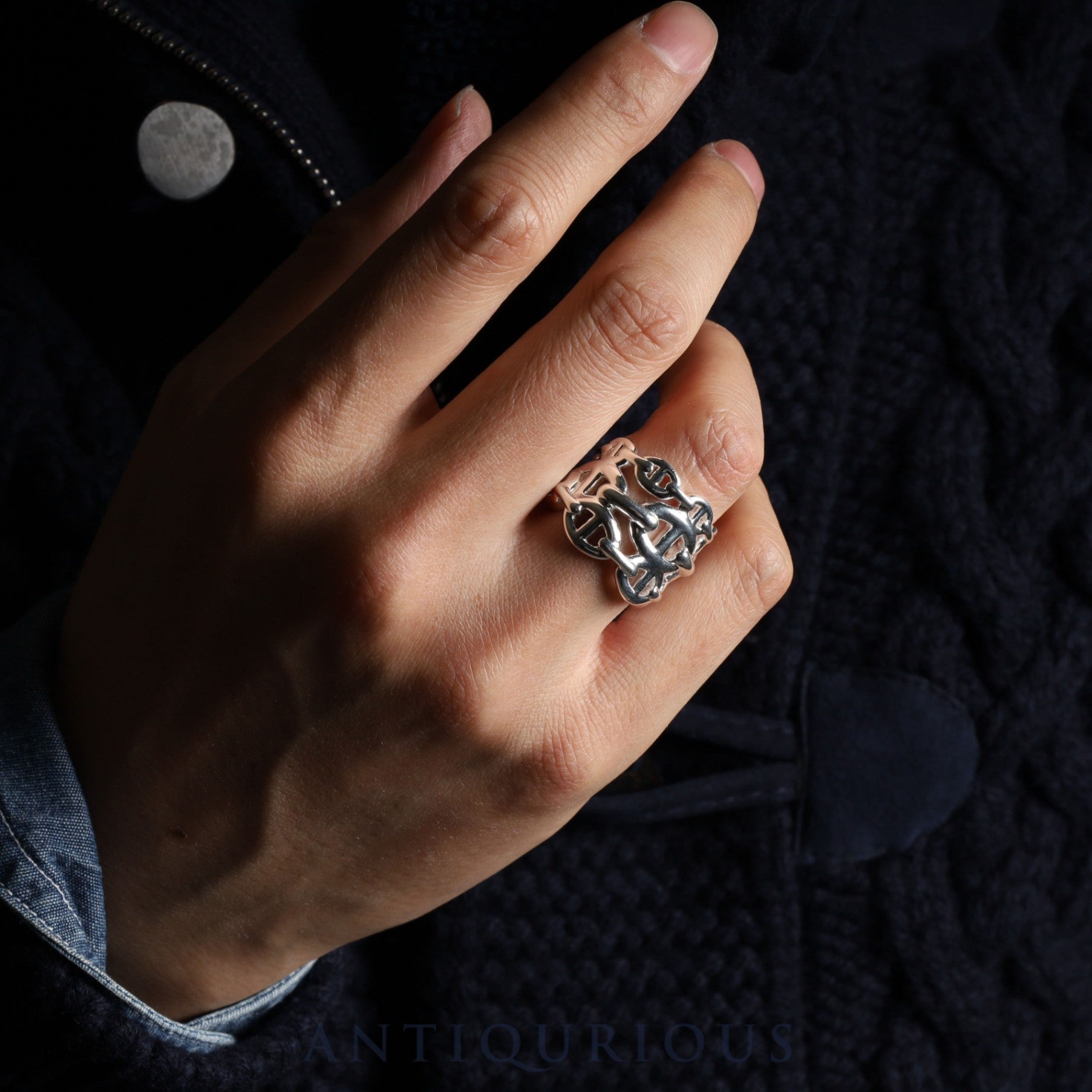 Hermes Ring Chaine d'Ancre Anchaine GM #55 SV925 Box