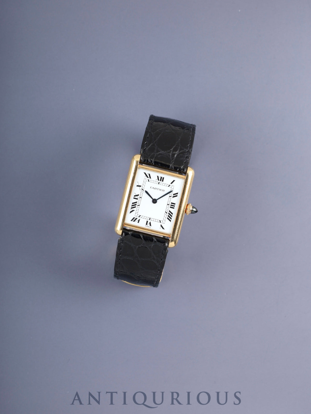 Cartier Tank Louis Cartier LM 78086 Manual Winding Cal.2512-1 750YG Original Leather Strap Original D-Buckle (18K) White Roman Dial (PARIS lettering) Overhauled