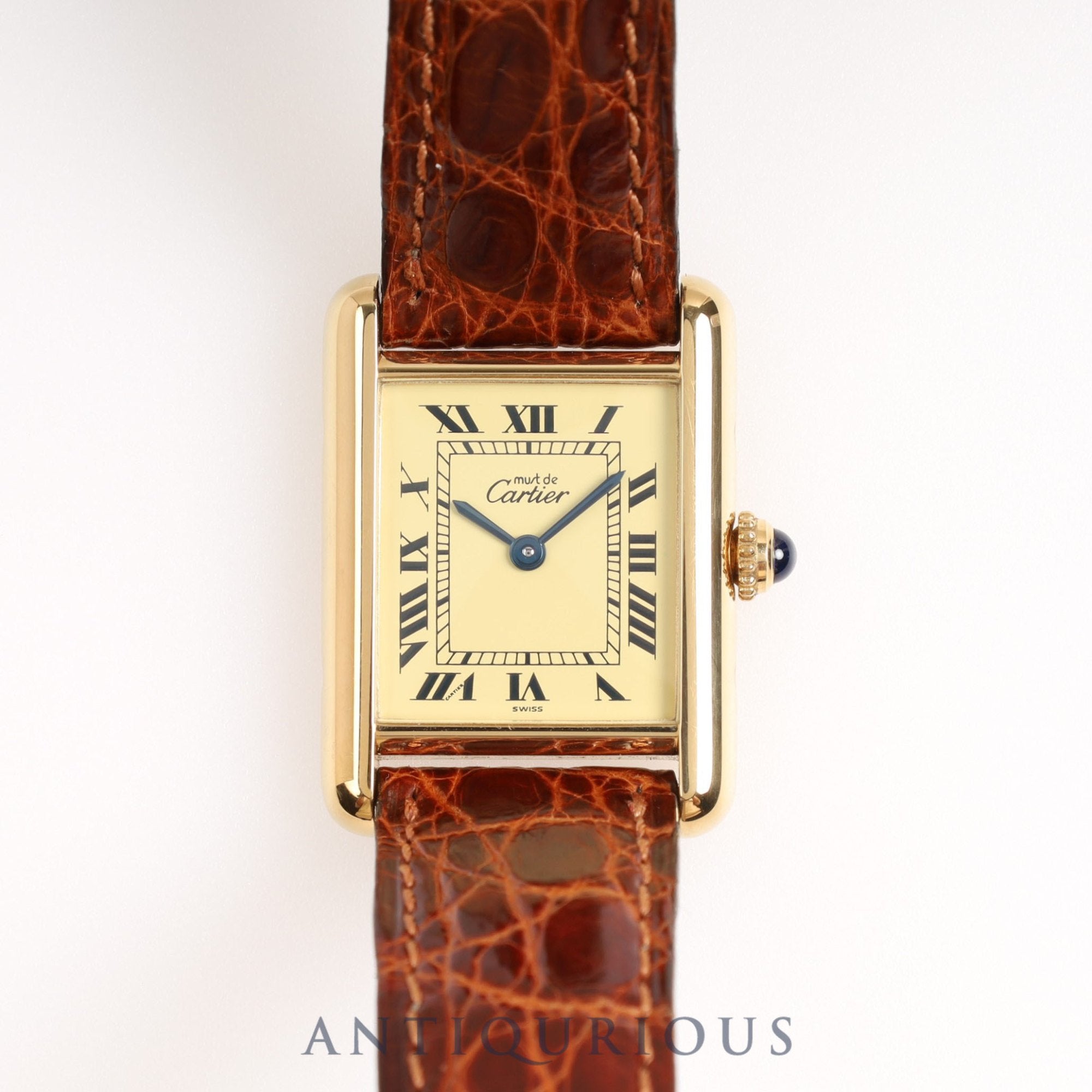 カルティエ マストタンク SM QZ アイボリーローマン文字盤 箱 保証書 1994年