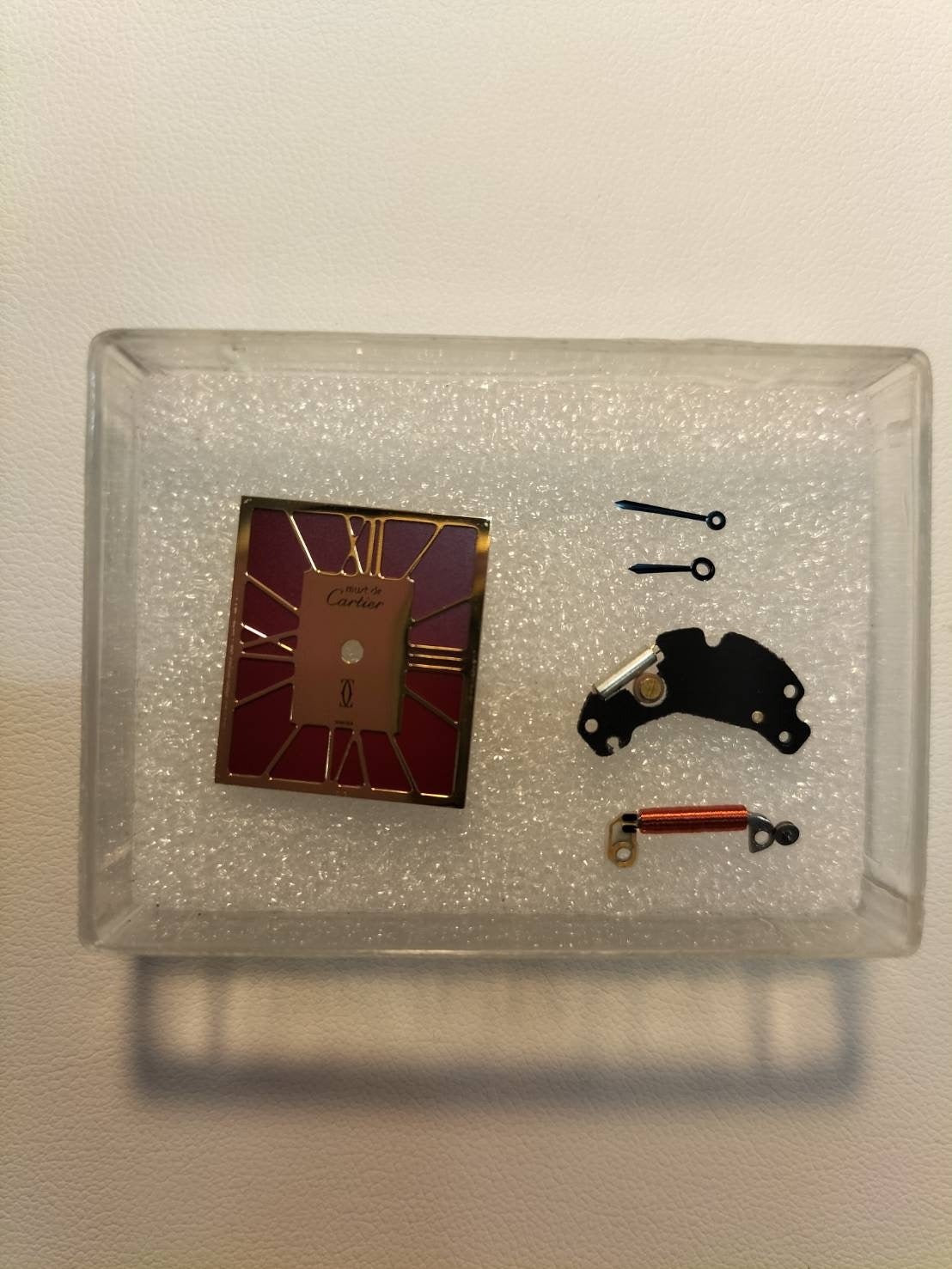 カルティエ マストタンク LM 6 81006 クォーツ Cal.81 SV925 革 純正ピンバックル(GP)ガーネットクロワゾネ文字盤(SWISS表記)箱 タグ オーバーホール済み