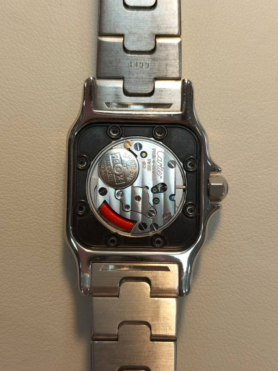 カルティエ サントス ガルベ SM W20012C4 / 1567 クォーツ Cal.157 SS/YG ホワイトローマン文字盤 オーバーホール済み