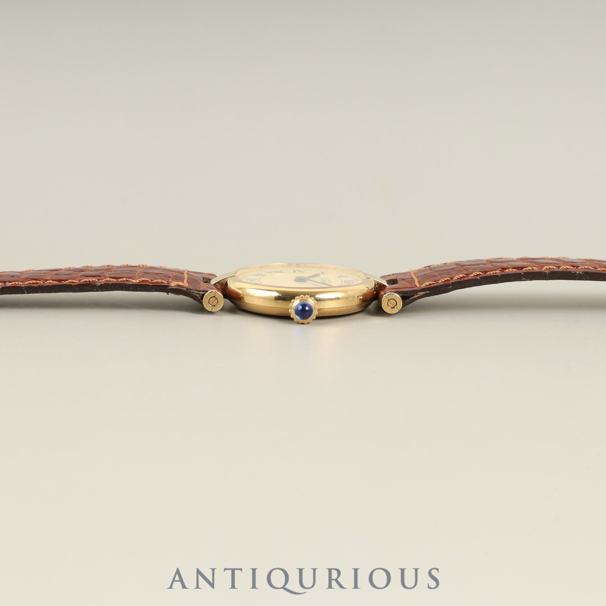 カルティエ マスト ヴァンドーム VLC SM 590004 クォーツ Cal.90.09 SV925 純正革ベルト 純正尾錠(GP)アイボリーローマン文字盤 オーバーホール済み