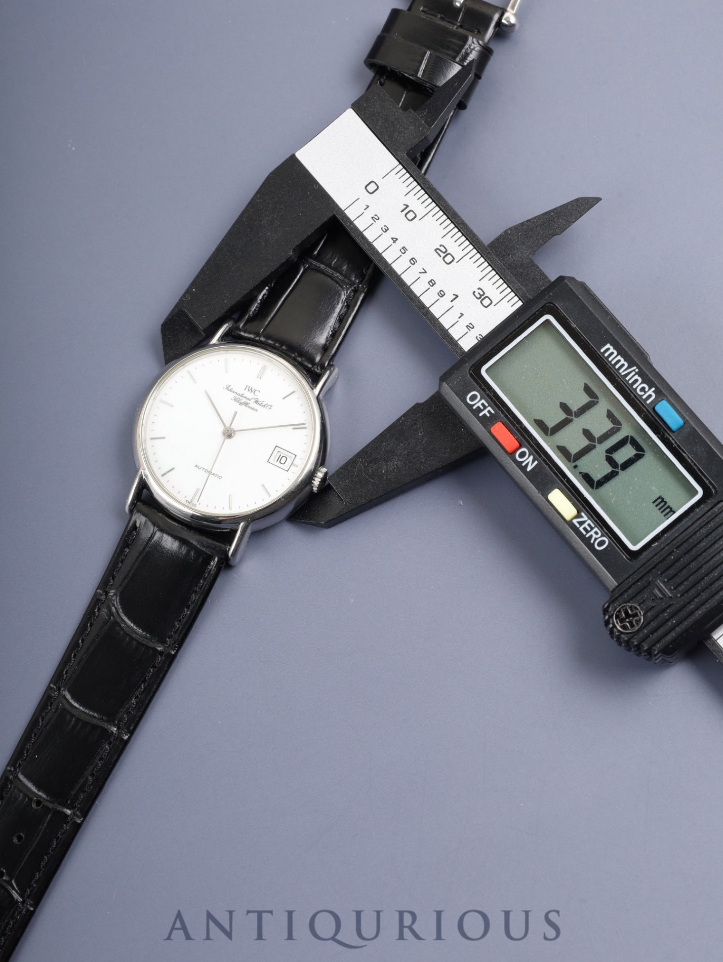 IWC ポートフィノ IW351320 自動巻き Cal.C37521 SS 革 純正ピンバックル(SS)ホワイト文字盤(SWISS表記)箱 冊子 保証書(2016年)純正レザーベルト付き オーバーホール済み アイダブリュシー