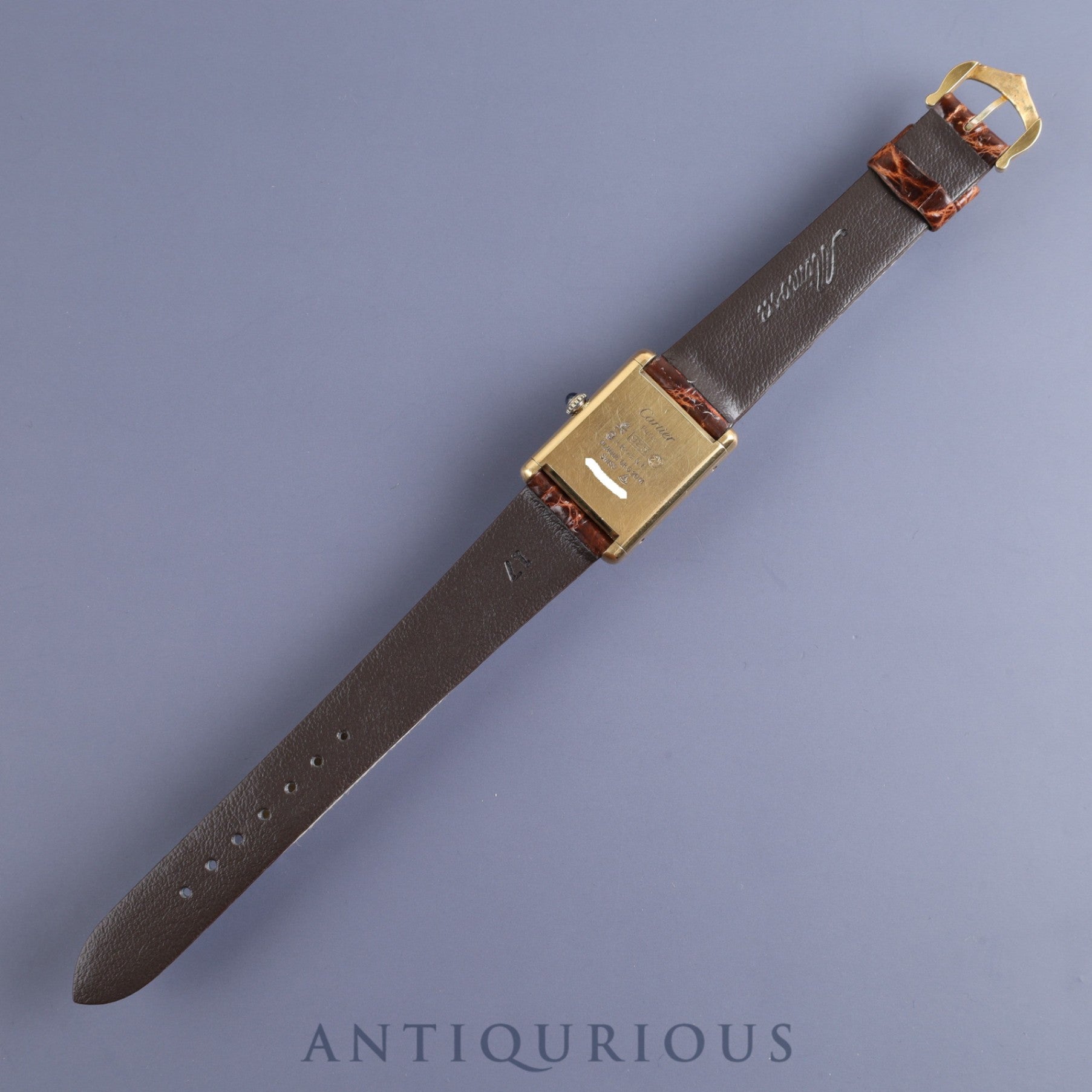 Cartier Must Tank LM Manual winding Cal.78-1 925 Leather Genuine buckle (GP) Ivory Roman dial Overhauled