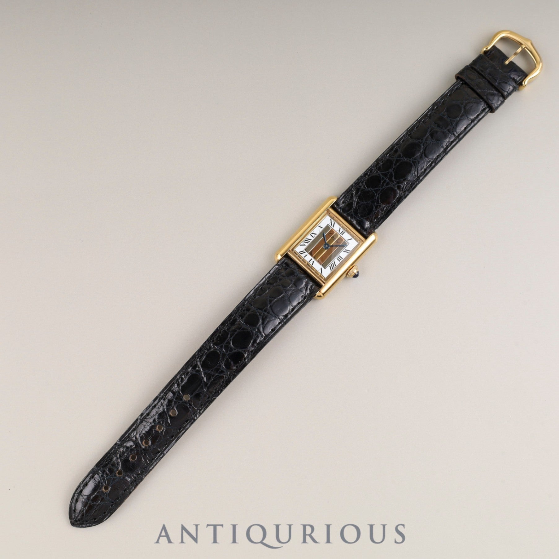 カルティエ マストタンク SM 5057001 クォーツ Cal.057 SV925 純正革ベルト 純正尾錠(GP)フロントトリニティ文字盤 オーバーホール済み