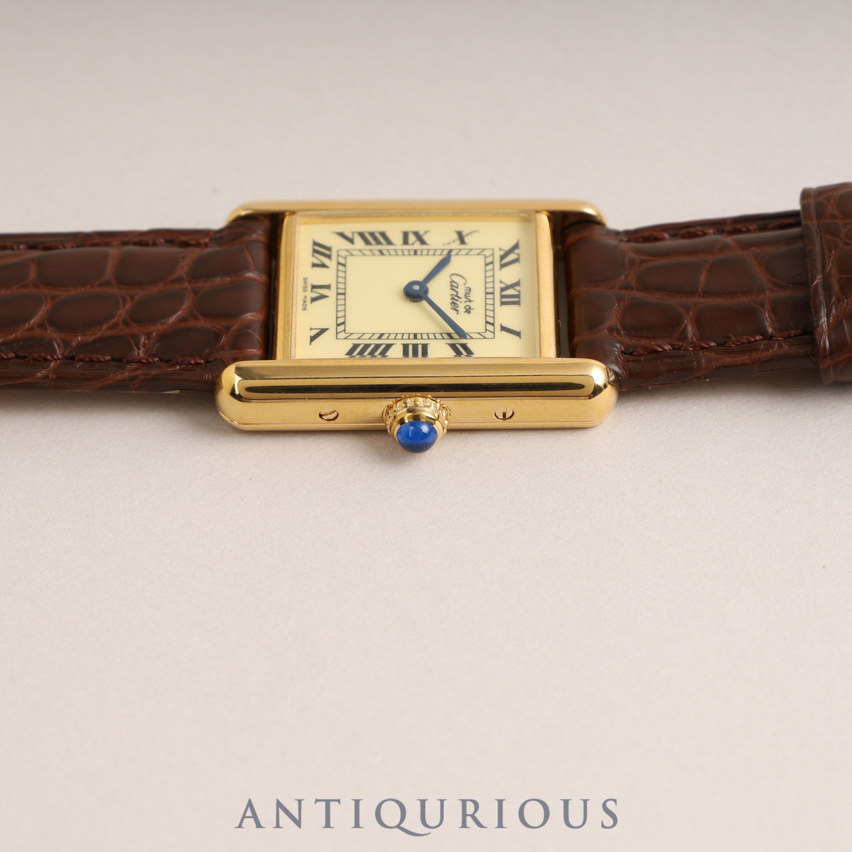 Cartier Must Tank SM QZ Ivory Roman Dial W1003153 (1613) New Finish Complete Service Completed
