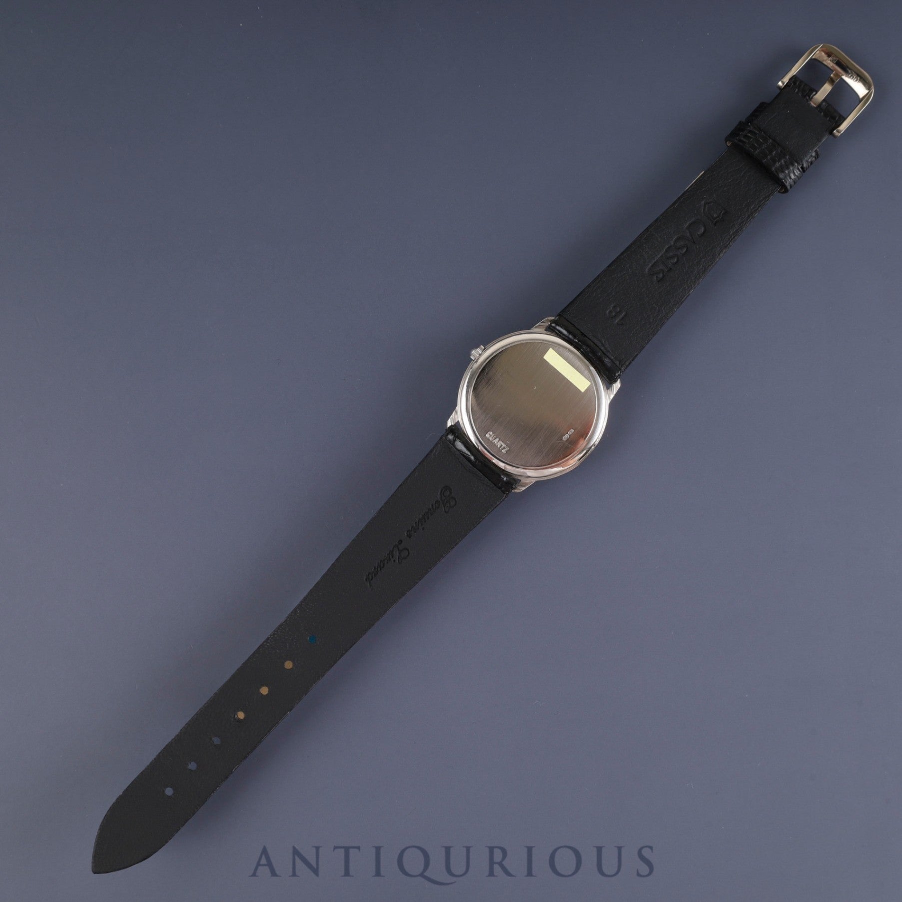 オーデマ・ピゲ エクストラフラット クォーツ Cal.2612 750 革 純正尾錠(750)ブルー文字盤 オーバーホール済み