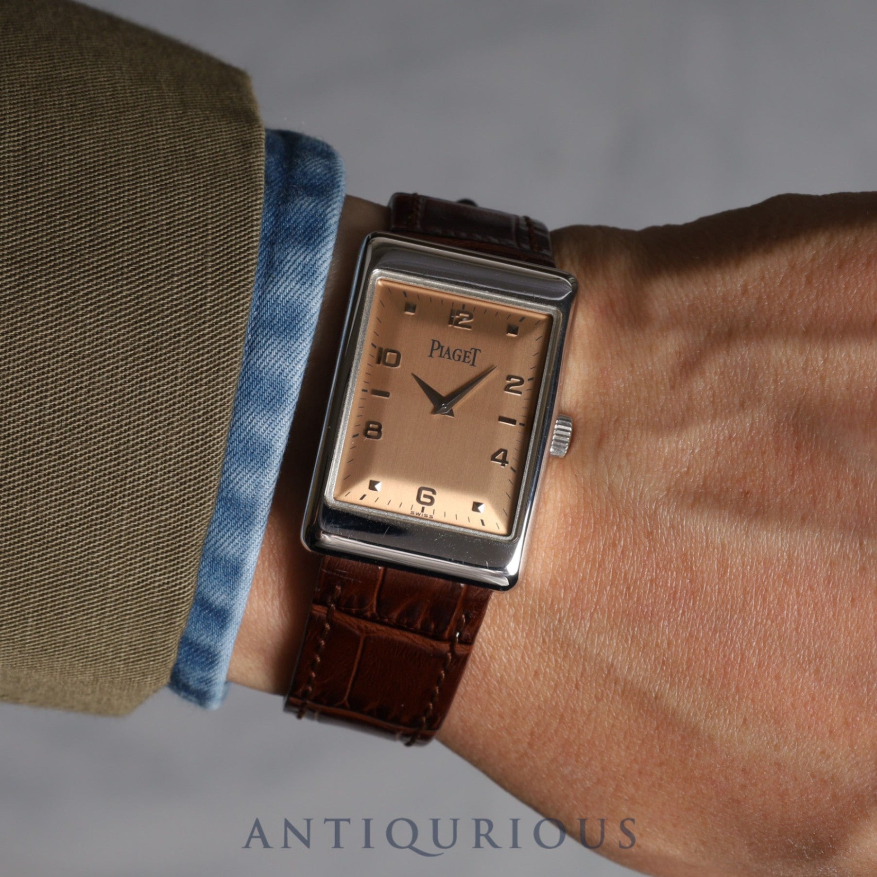 Piaget A Lacienne 9952 Manual winding Cal.9P2 WG Leather Genuine buckle (750) Pink dial Warranty (1997)