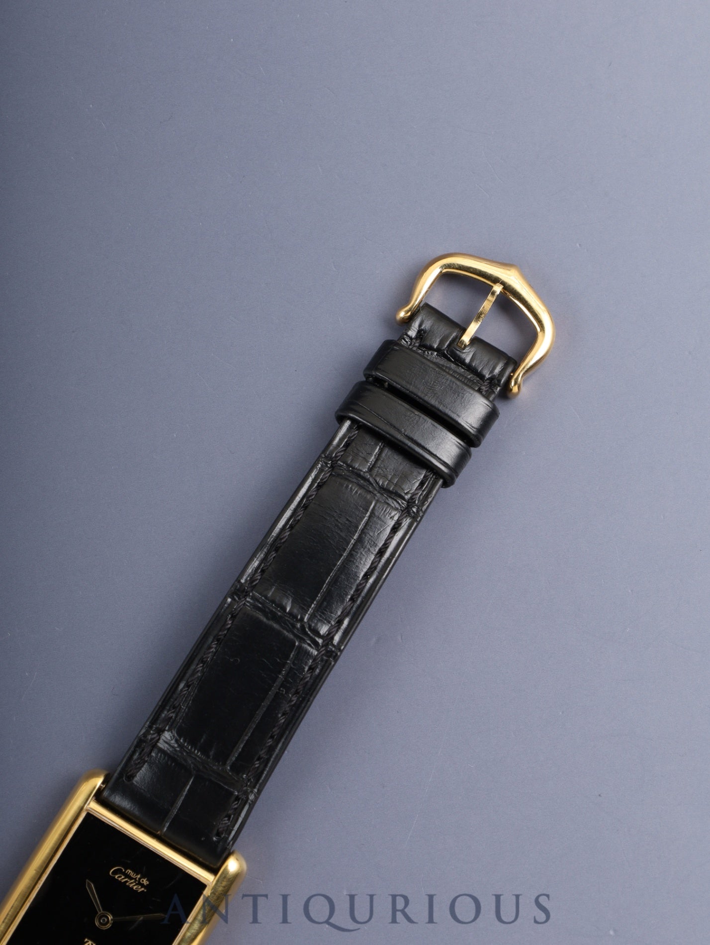 カルティエ マストタンク LM 手巻き Cal.ETA2512 SV925 カミーユ・フォルネ製ベルト オニキス文字盤(SWISS MADE表記)新品仕上げ済み カルティエブティックにてコンプリートサービス済み